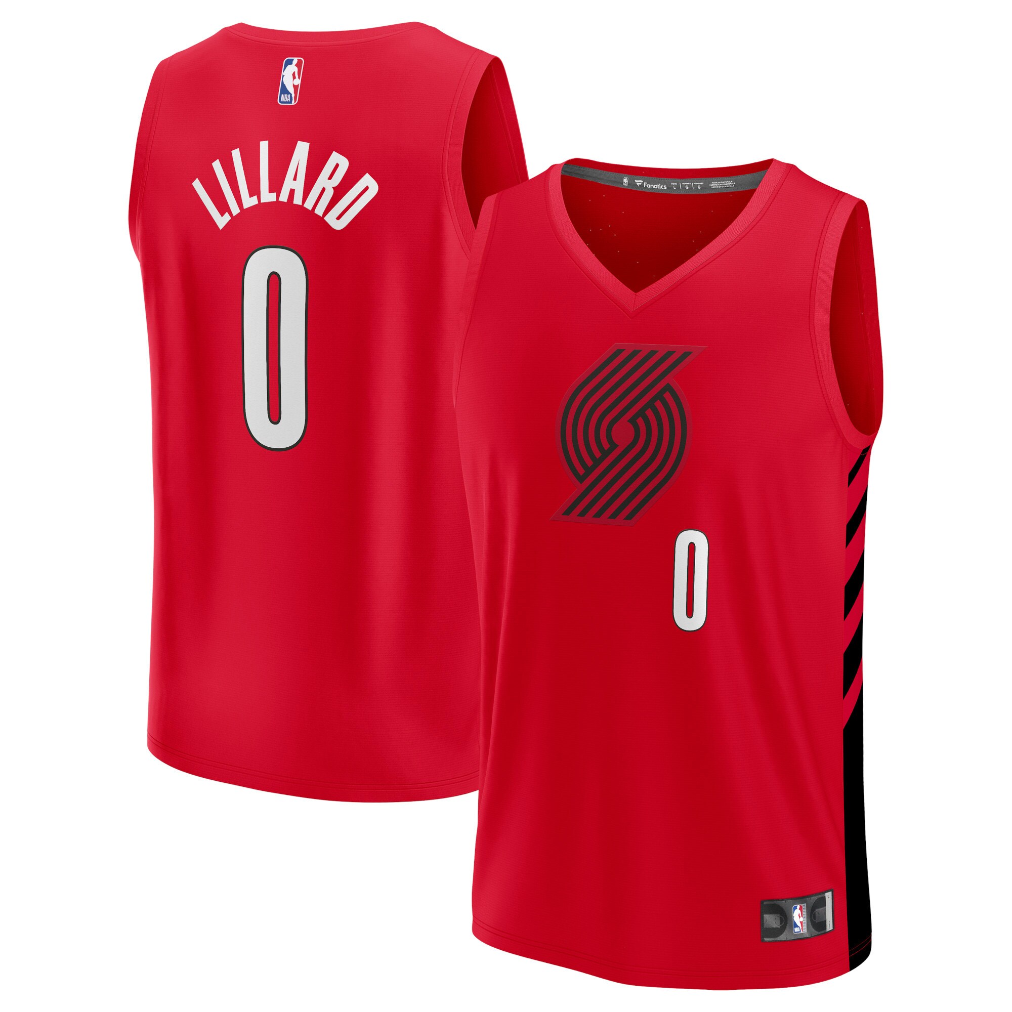 Damian Lillard Portland Trail Blazers Fanatics Fast Break Replica Player Jersey - Statement Edition - Red