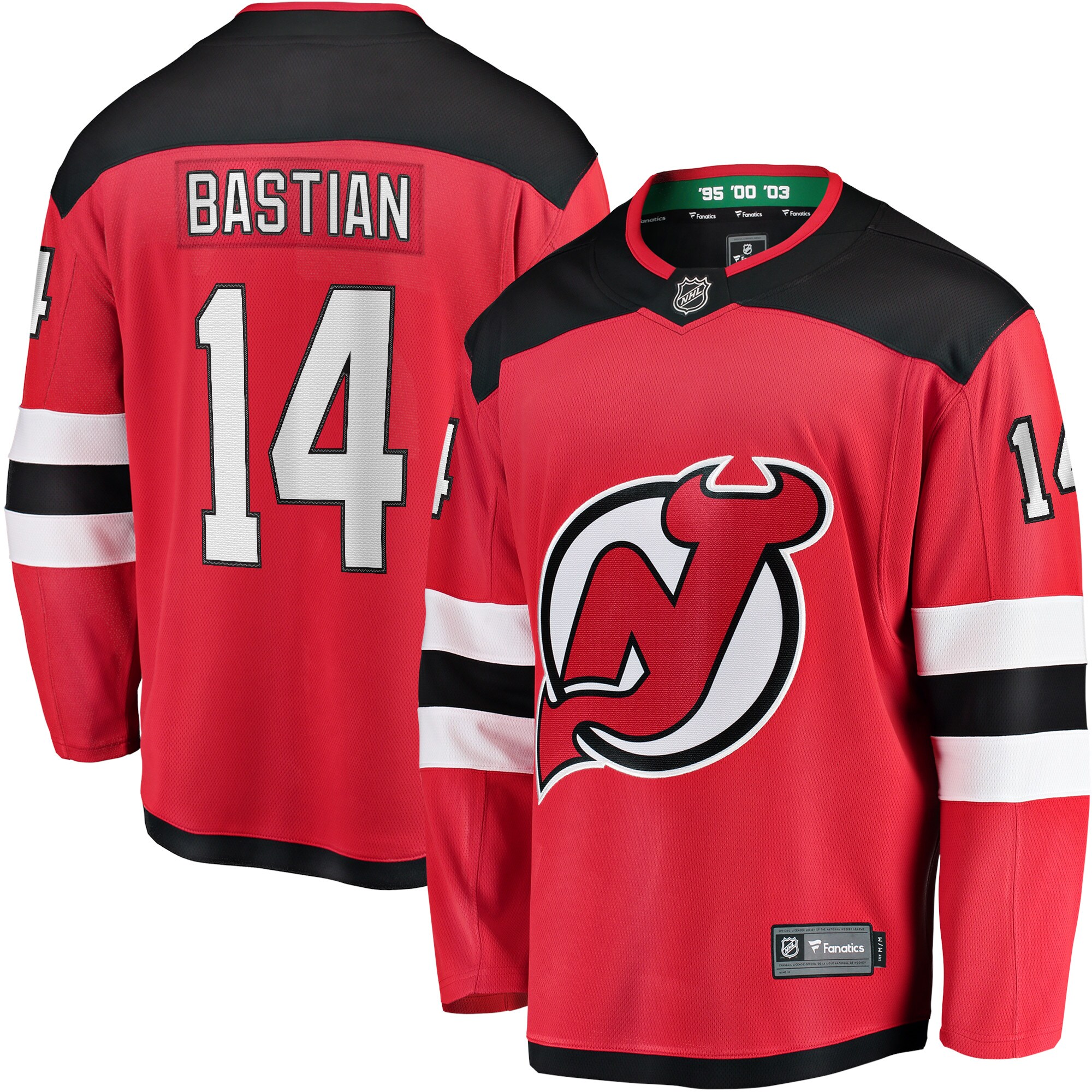 Nathan Bastian New Jersey Devils Fanatics Home Breakaway Player Jersey - Red