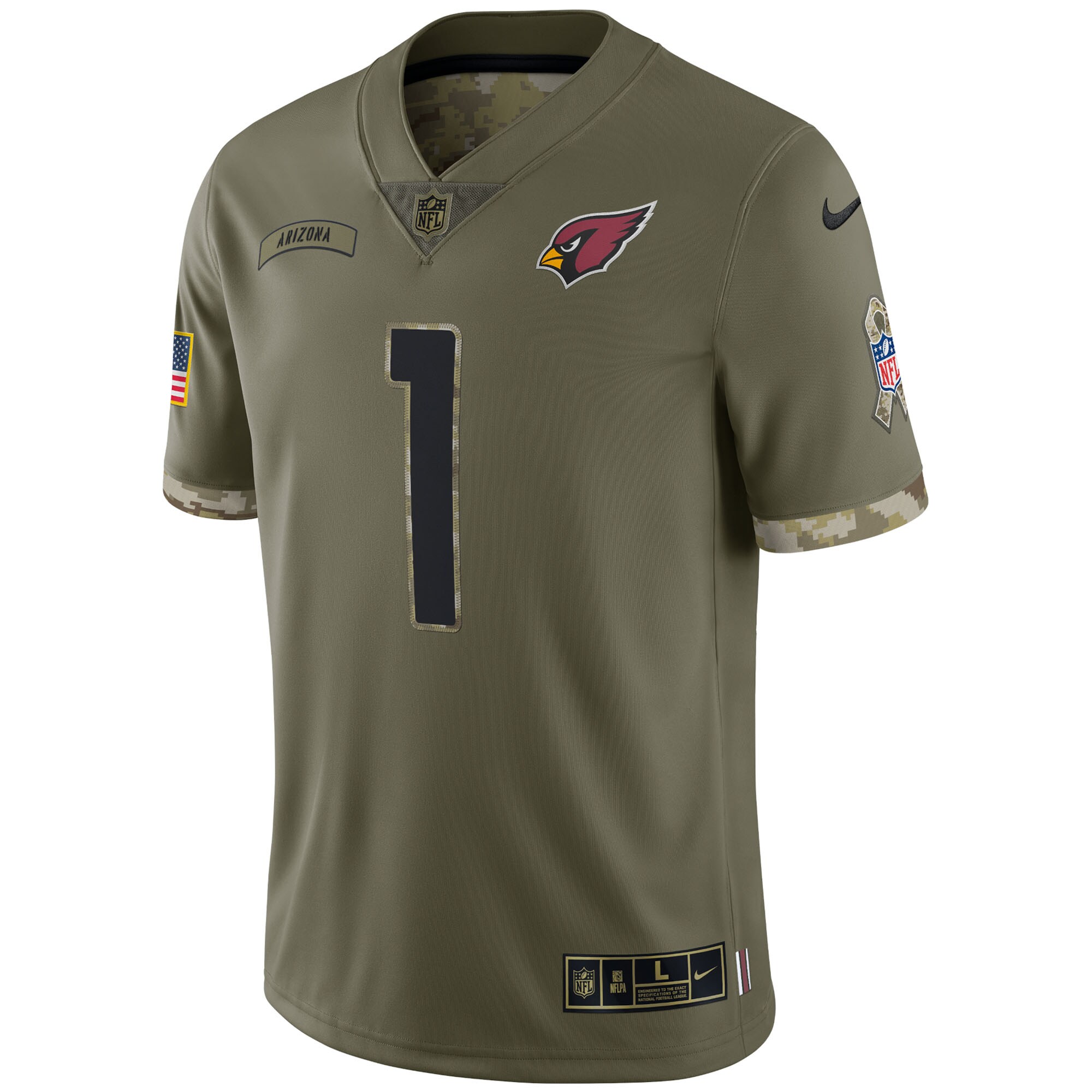 Kyler Murray Arizona Cardinals  2022 Salute To Service Limited Jersey - Olive