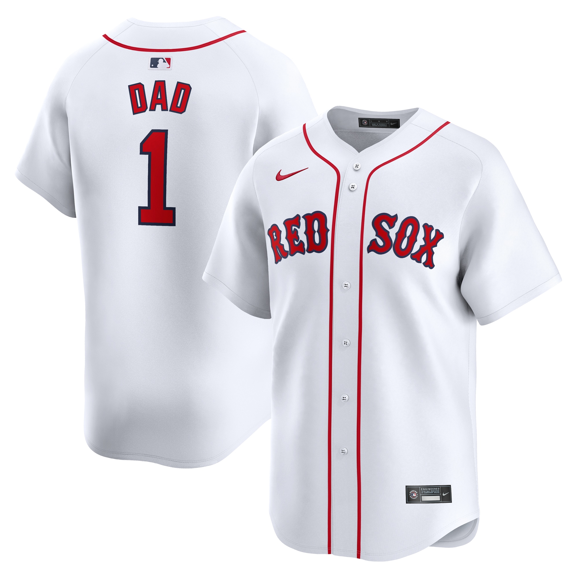 Boston Red Sox  #1 Dad Home Limited Jersey - White