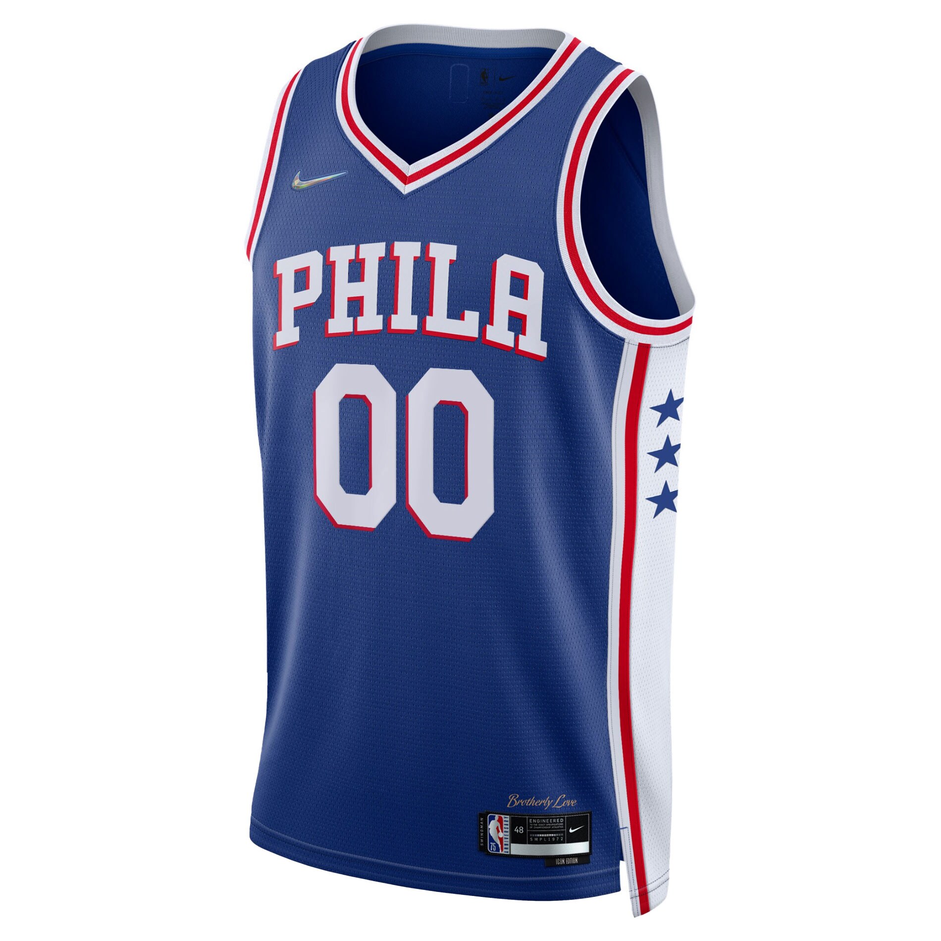 Philadelphia 76ers  2021\/22 Diamond Swingman Custom Jersey - Icon Edition - Royal