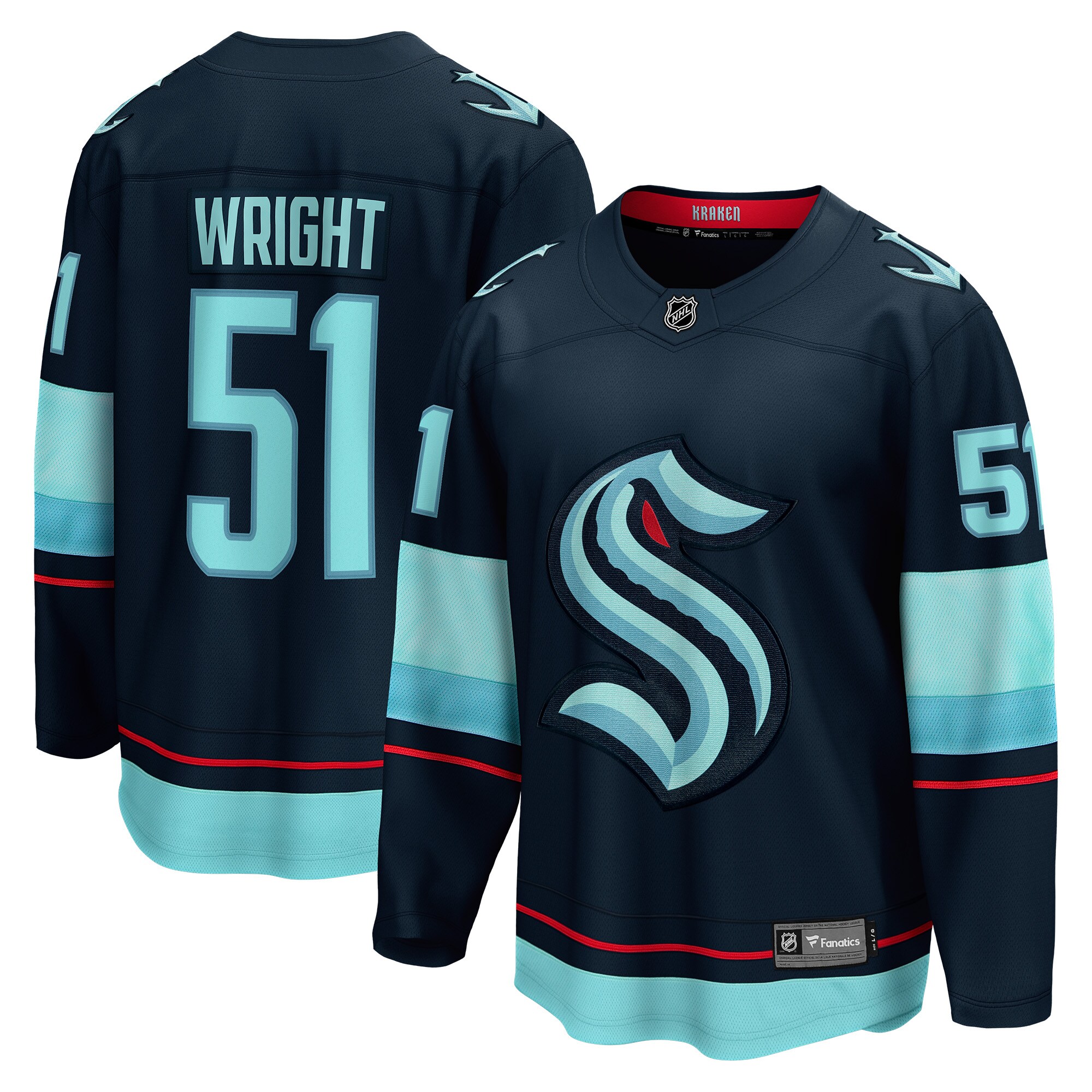 Shane Wright  Fanatics Men's Home Breakaway Player Jersey - Deep Sea Blue