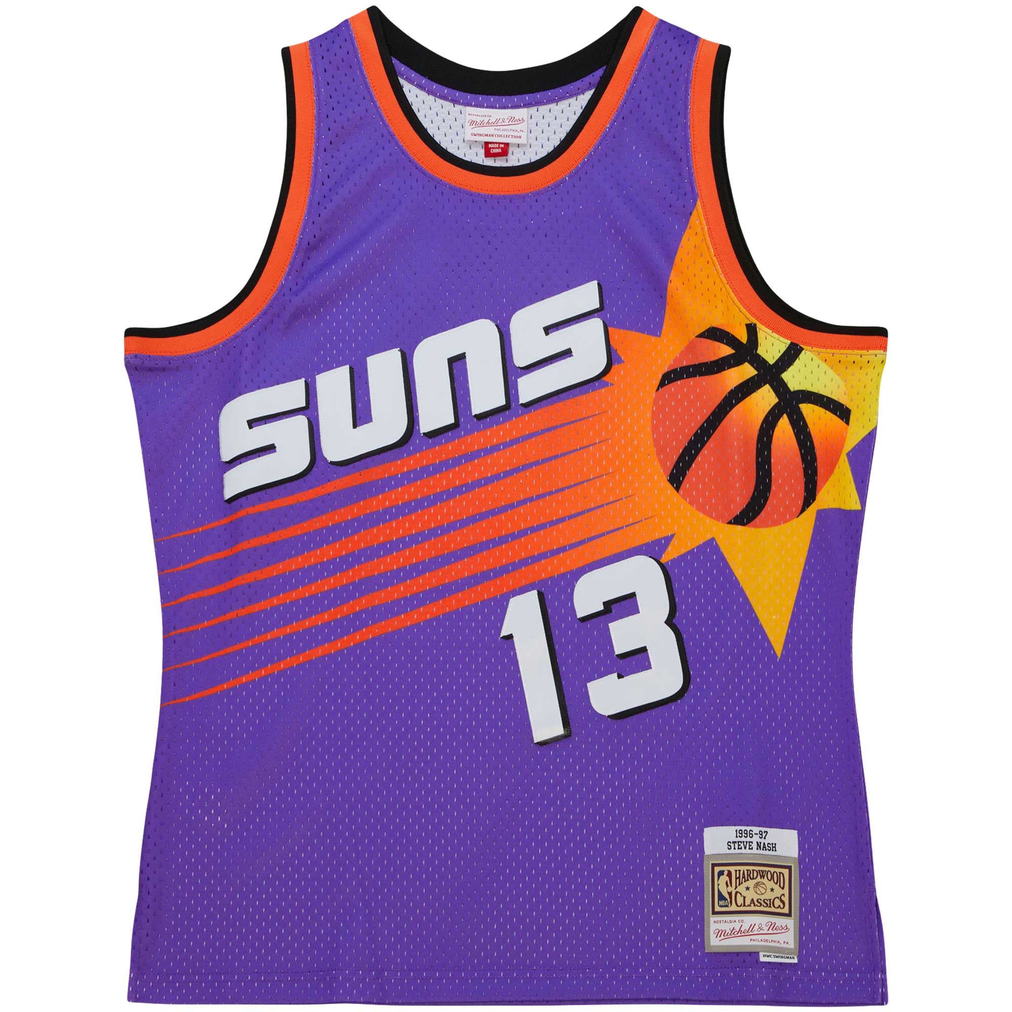 Steve Nash Phoenix Suns Mitchell & Ness Hardwood Classics 1996\/97 Tropical Swingman Jersey - Purple