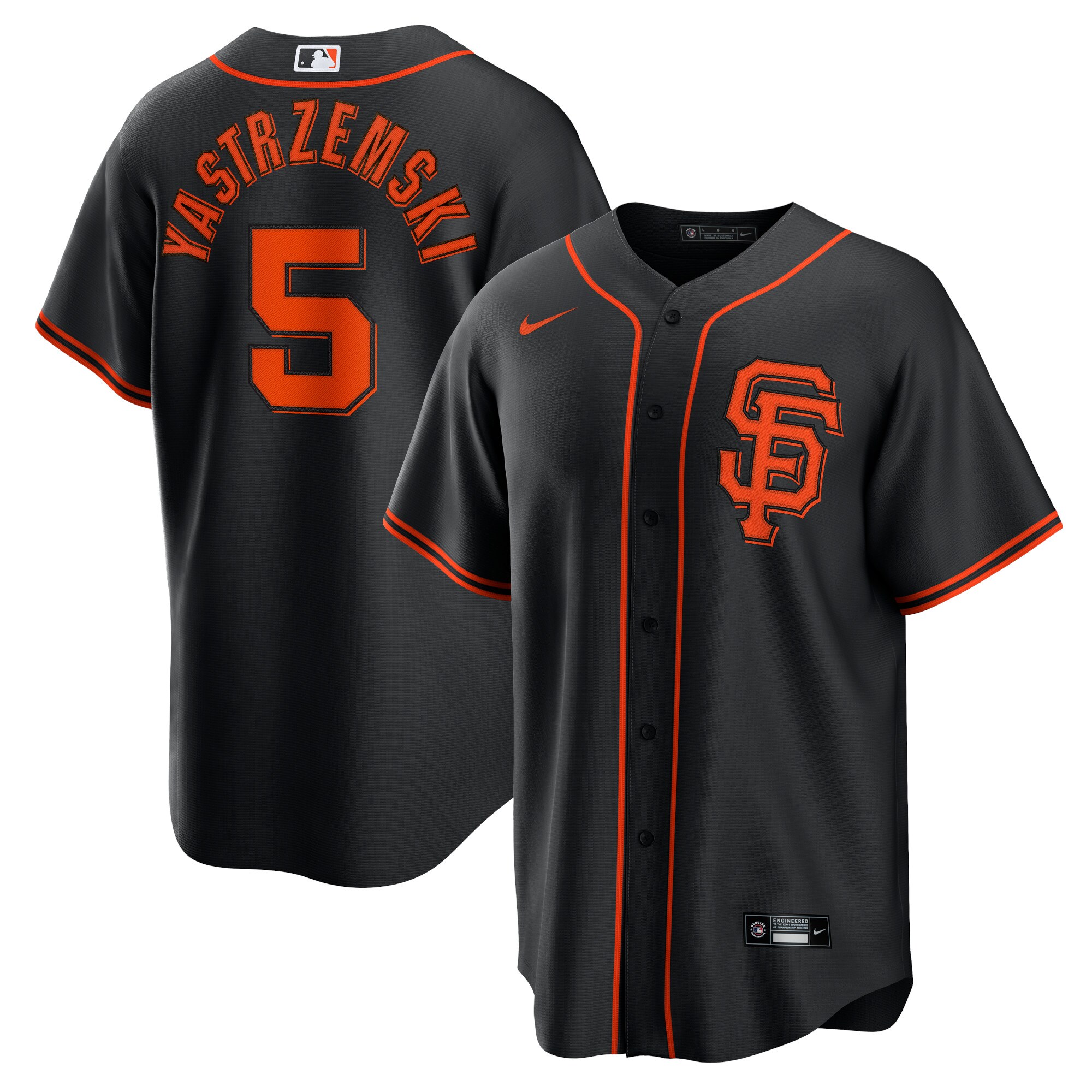 Mike Yastrzemski San Francisco Giants  Alternate Replica Player Name Jersey - Black