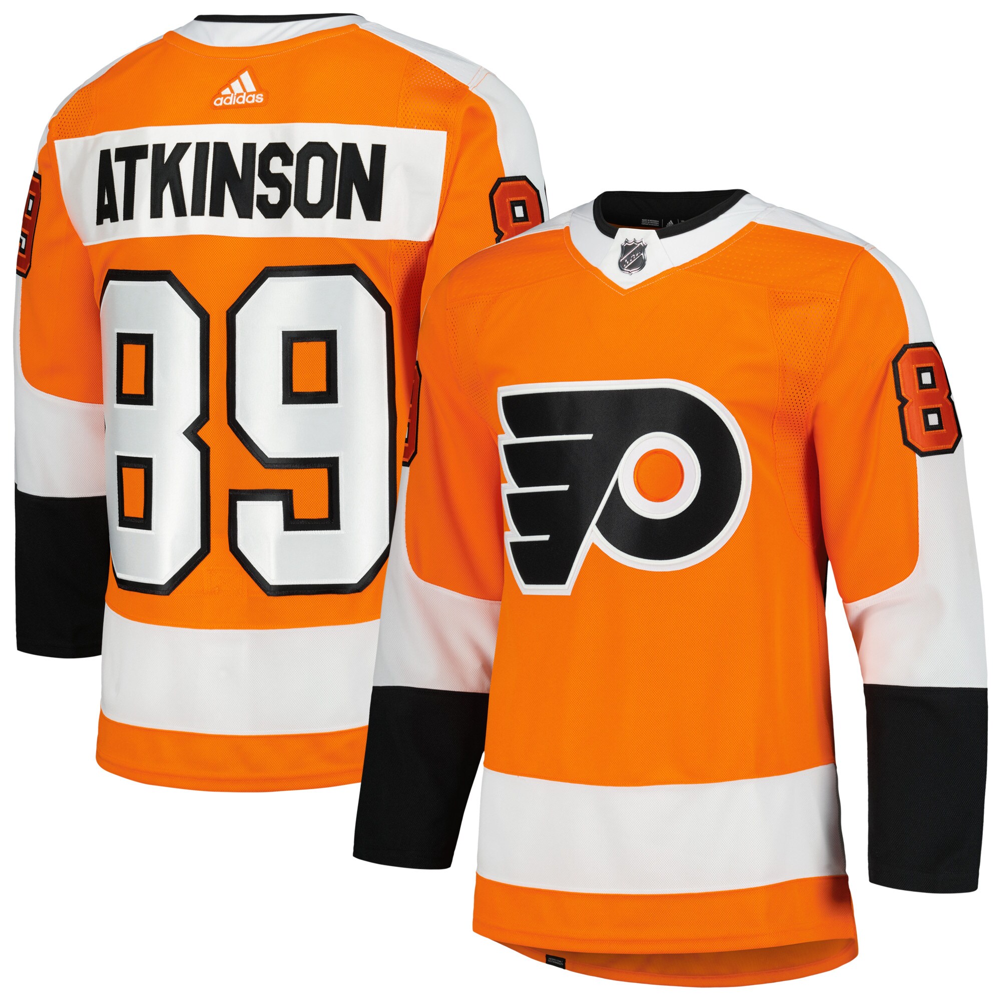 Cam Atkinson Philadelphia Flyers adidas Home Primegreen Authentic Pro Player Jersey - Orange