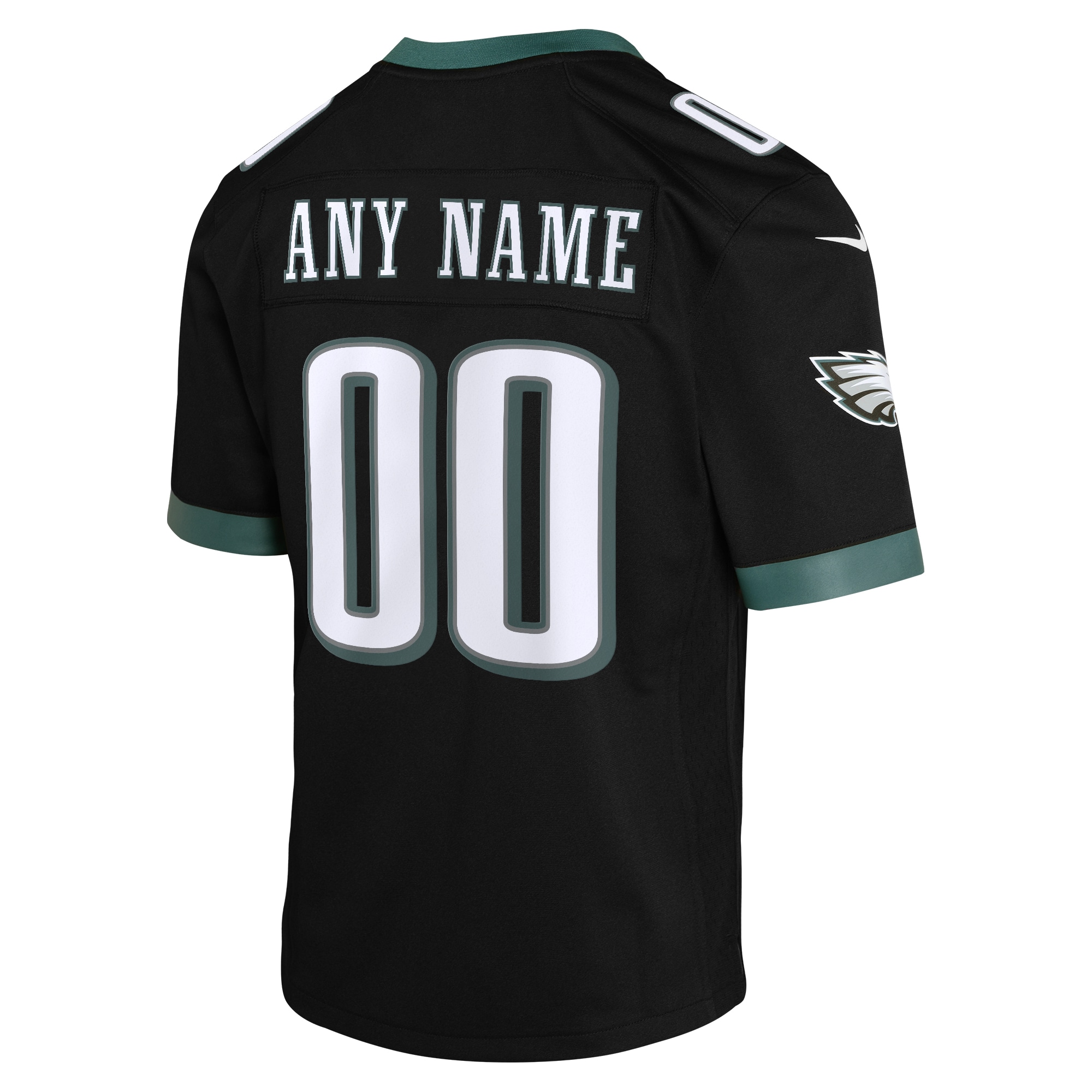 Philadelphia Eagles  Youth Alternate Custom Game Jersey - Black