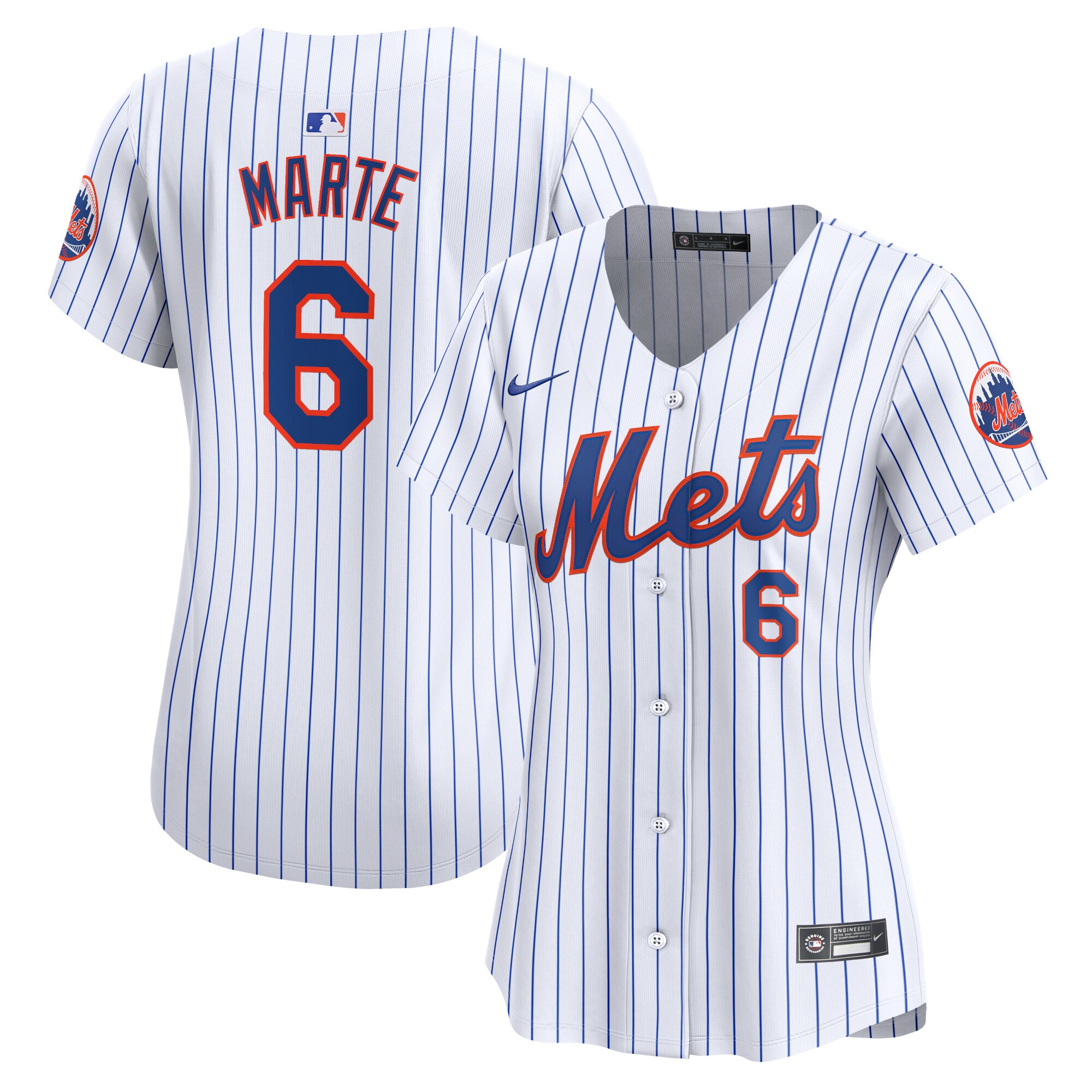 Starling Marte New York Mets  Women's  Home Limited Player Jersey - White