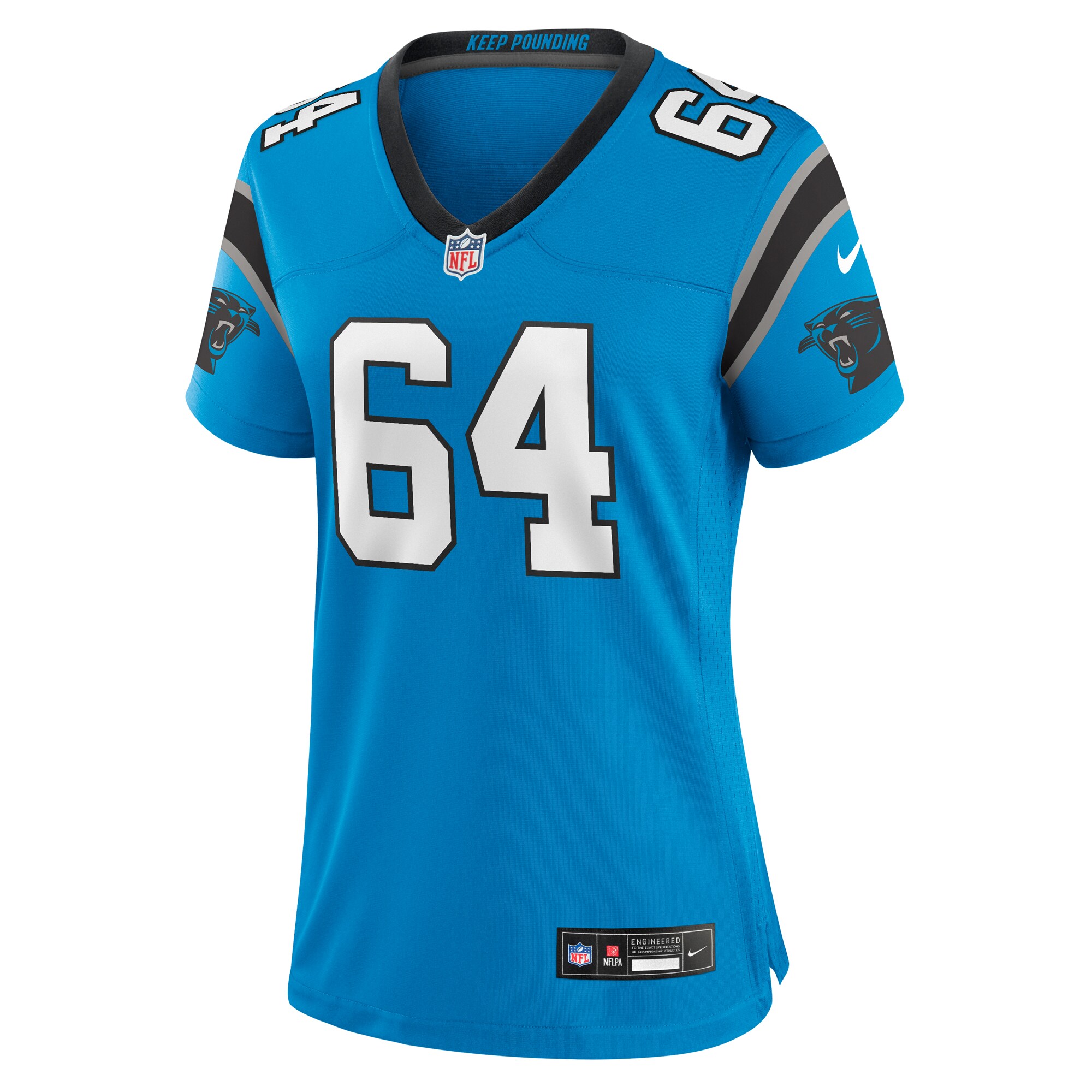 Justin McCray Carolina Panthers  Women's Alternate Game Jersey - Blue