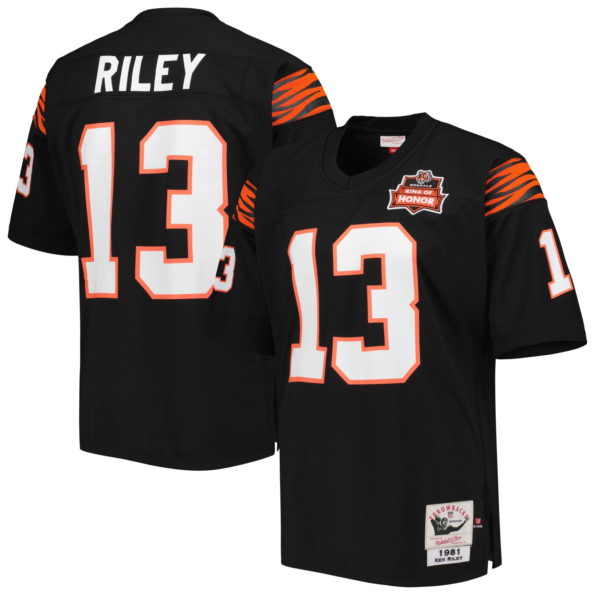 Ken Riley Cincinnati Bengals 1981 Mitchell & Ness Authentic Throwback ...