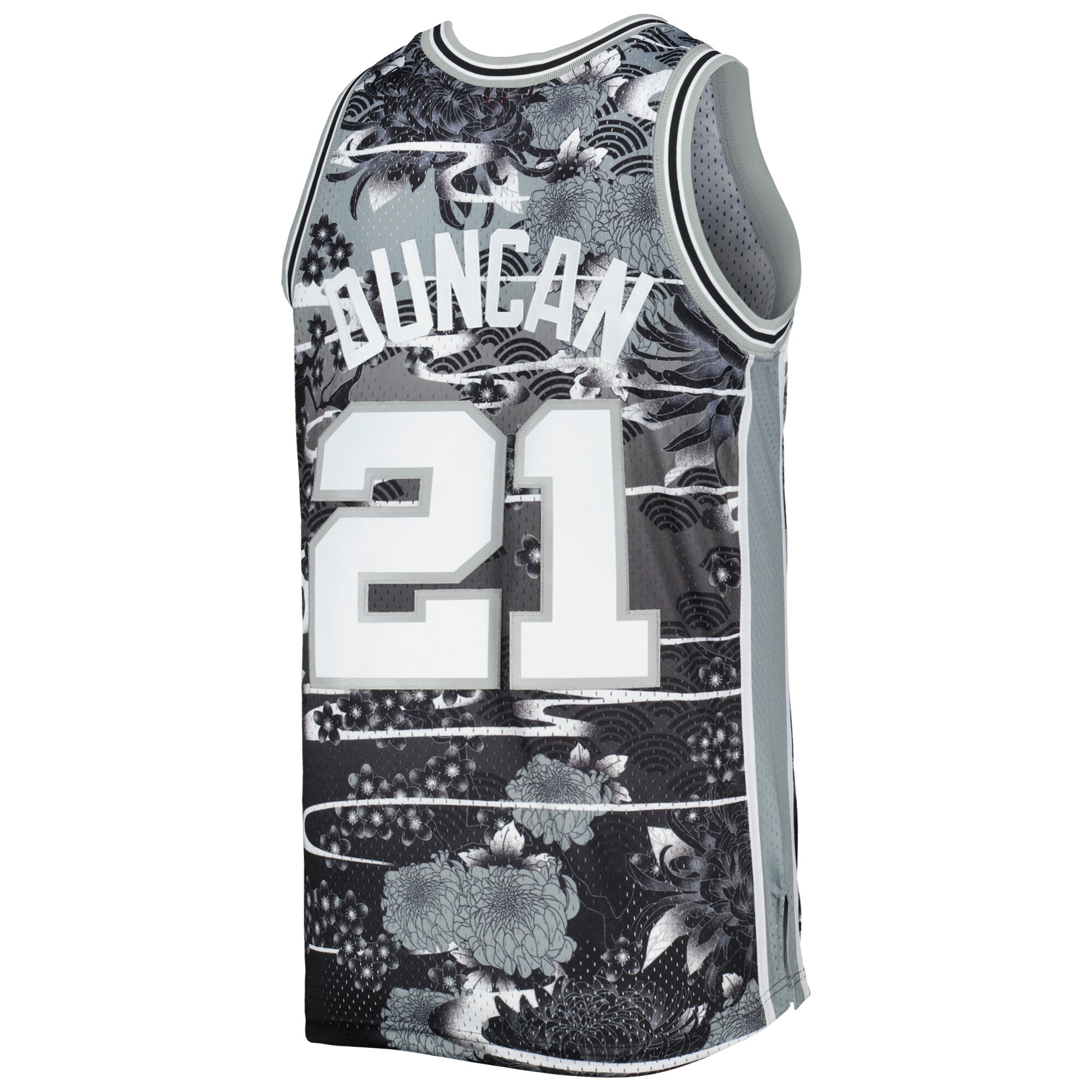 Tim Duncan San Antonio Spurs Mitchell & Ness 1998\/99 Hardwood Classics Lunar New Year Swingman Jersey - Silver