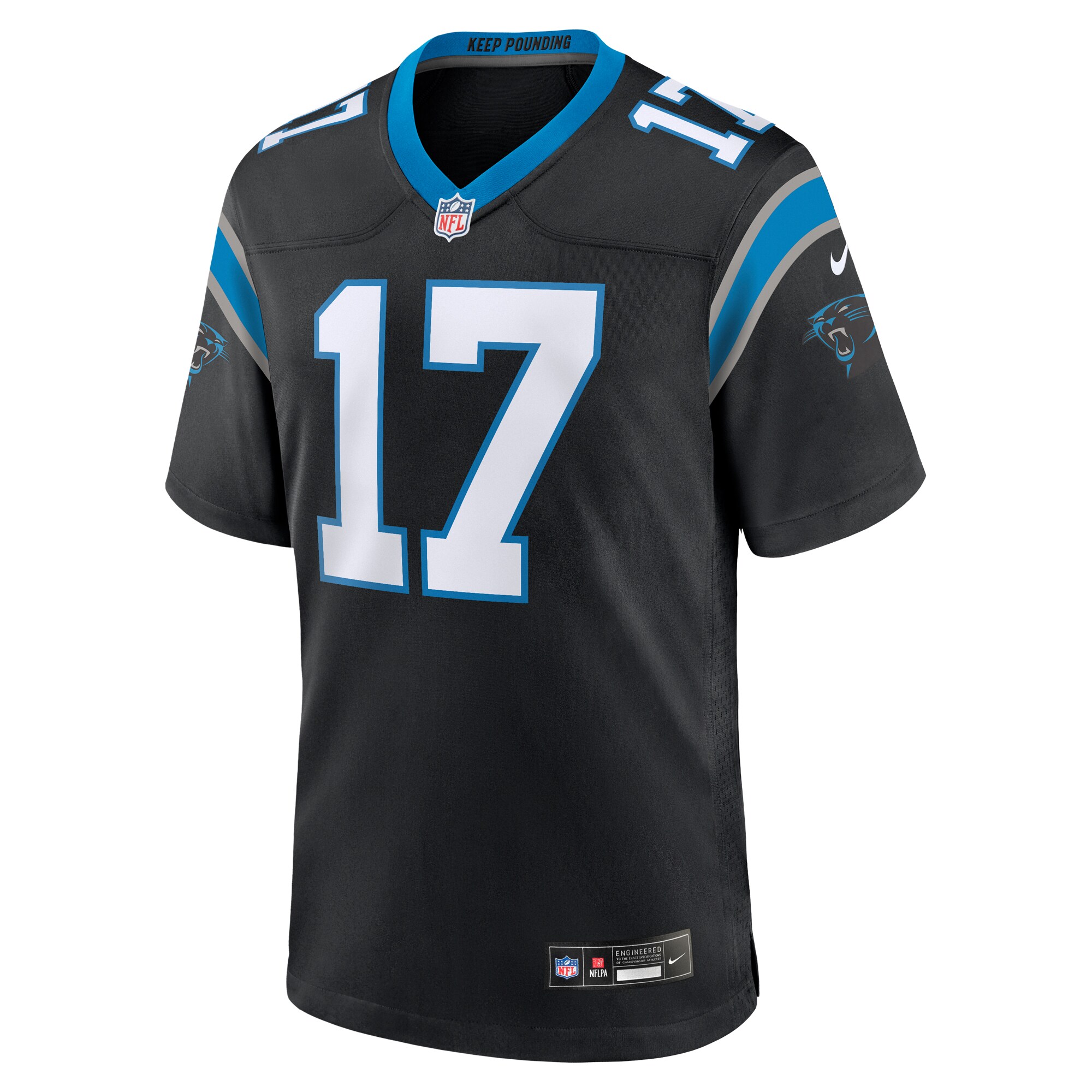 Xavier Legette Carolina Panthers  2024 NFL First Round Pick Game Player Jersey - Black
