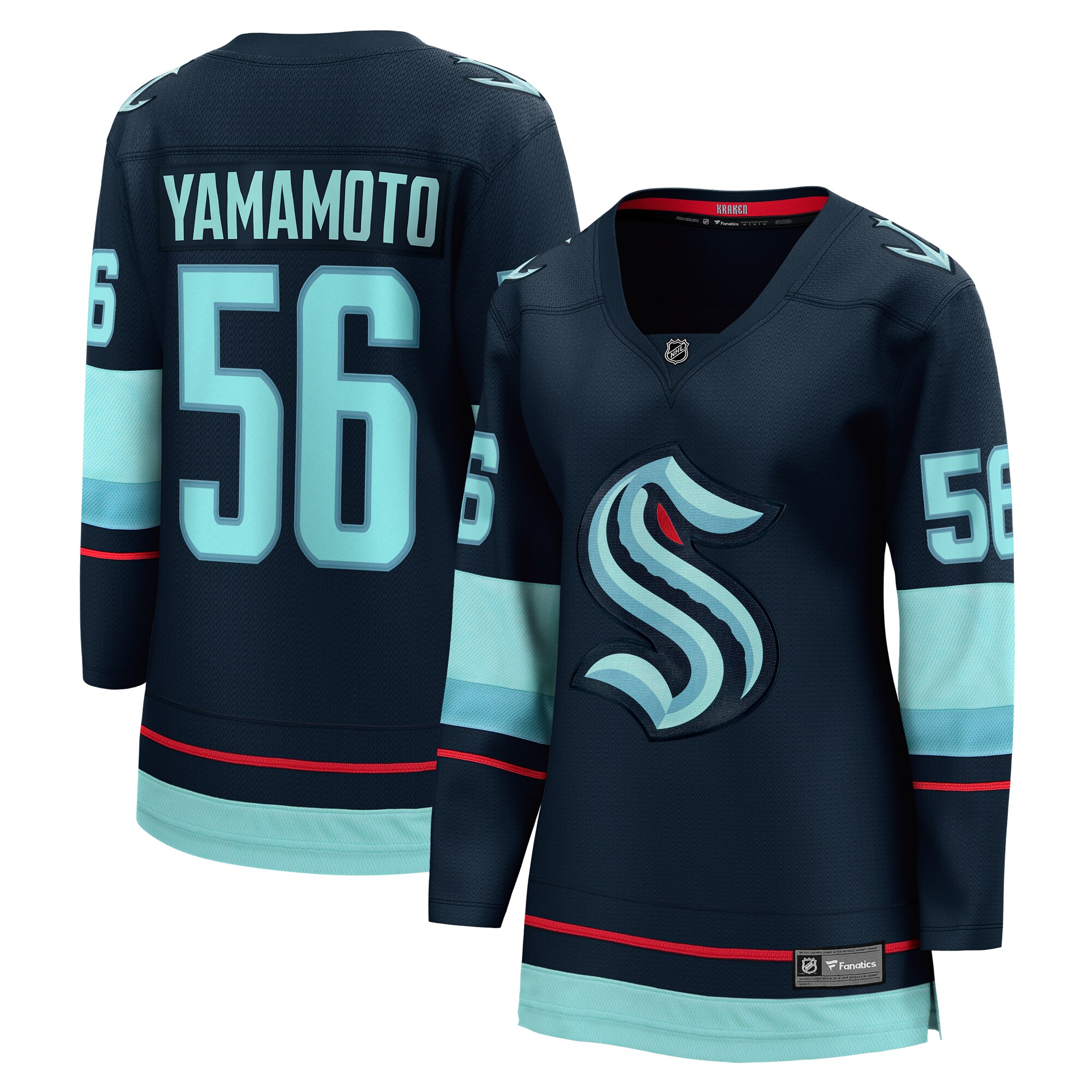 Kailer Yamamoto  Fanatics Women's Home Breakaway Player Jersey - Deep Sea Blue