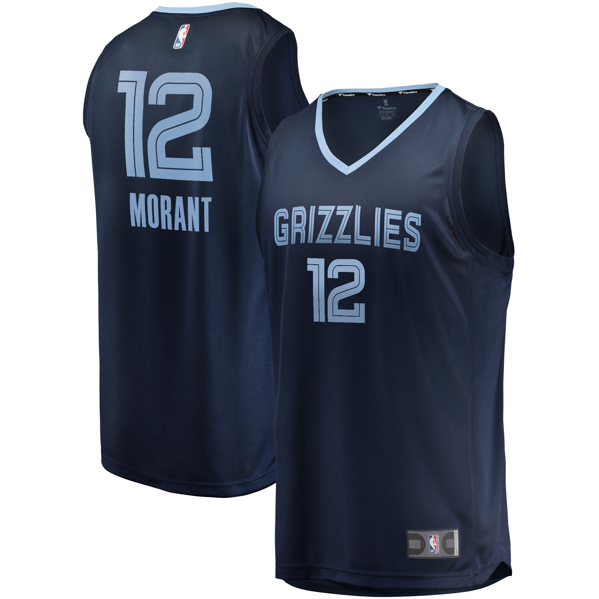 Ja Morant Memphis Grizzlies Fanatics Youth 2019\/20 Fast Break Replica Jersey Navy - Icon Edition