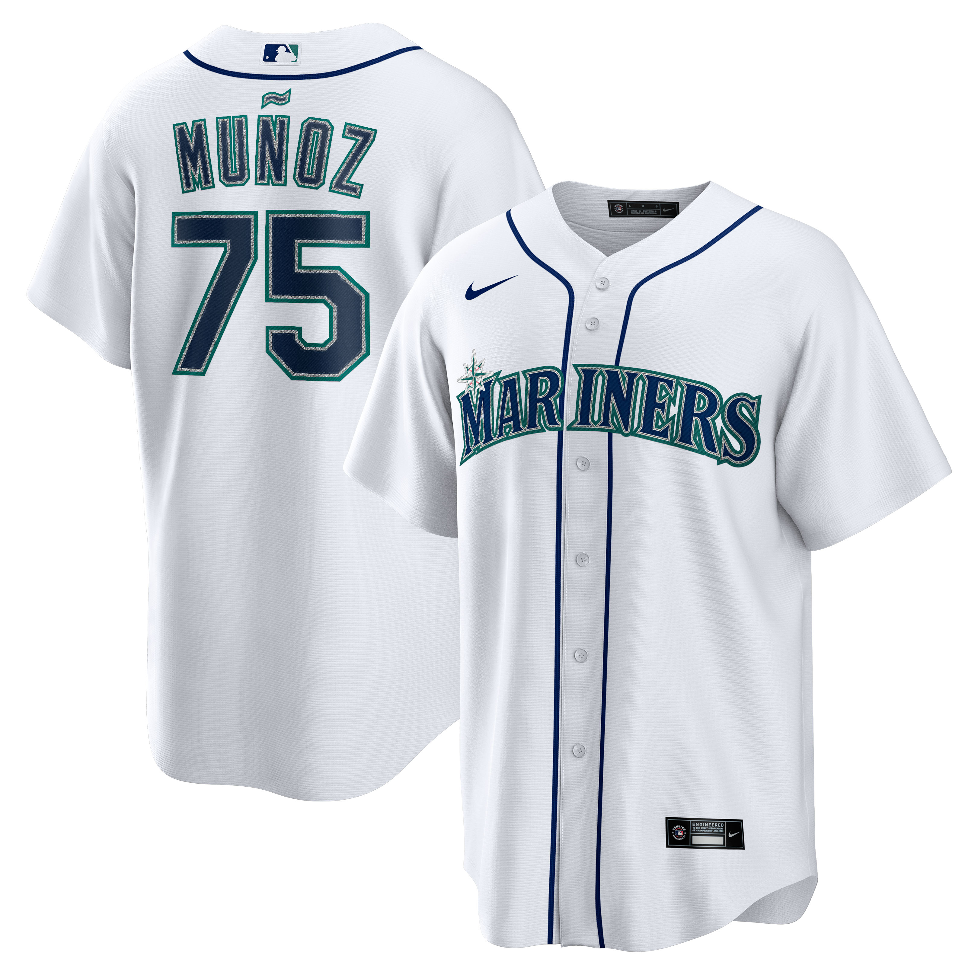 Andr\u00c3\u00a9s Mu\u00c3\u00b1oz Seattle Mariners  Home  Replica Player Jersey - White