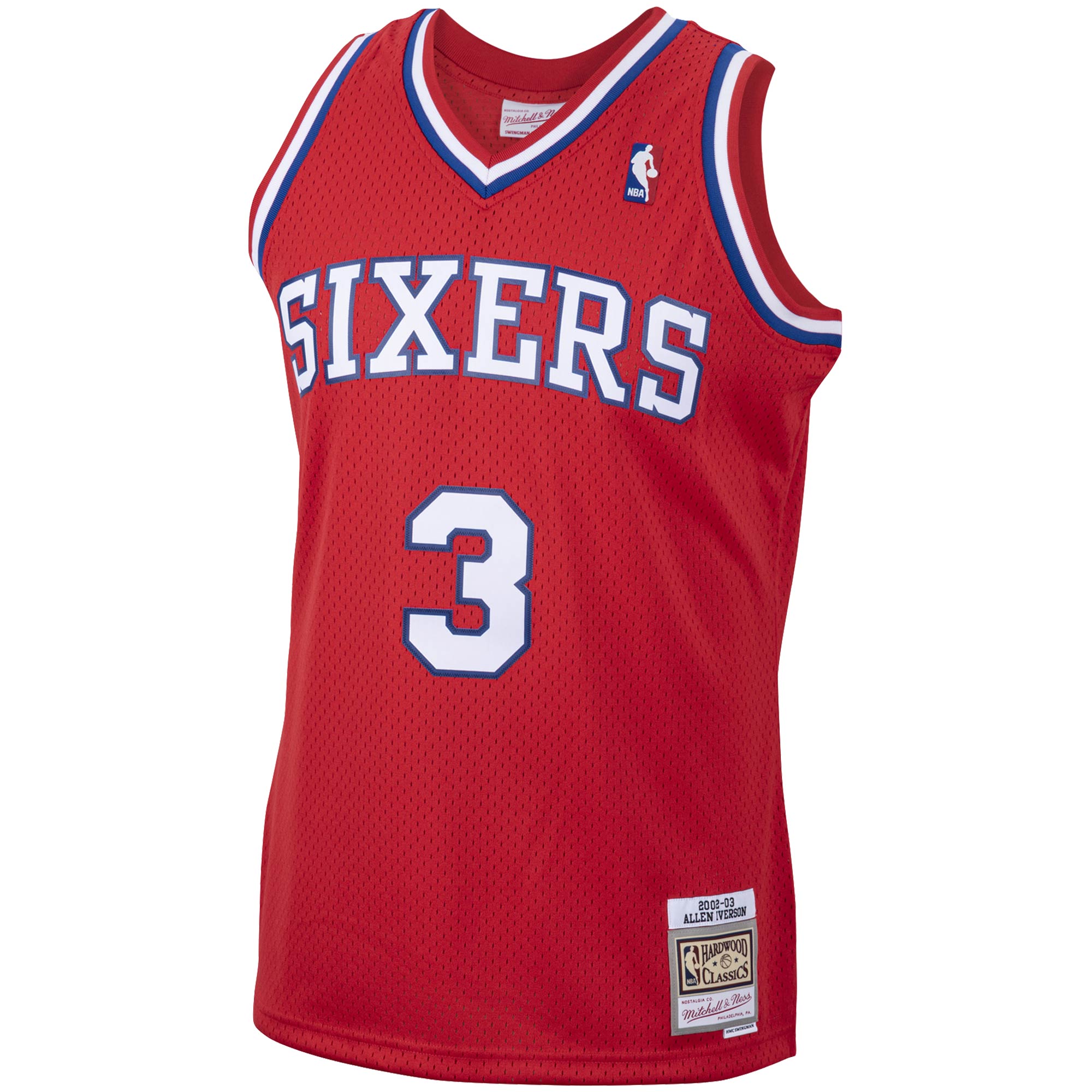Allen Iverson Philadelphia 76ers Mitchell & Ness 2001\/02 Hardwood Classics Swingman Jersey - Red