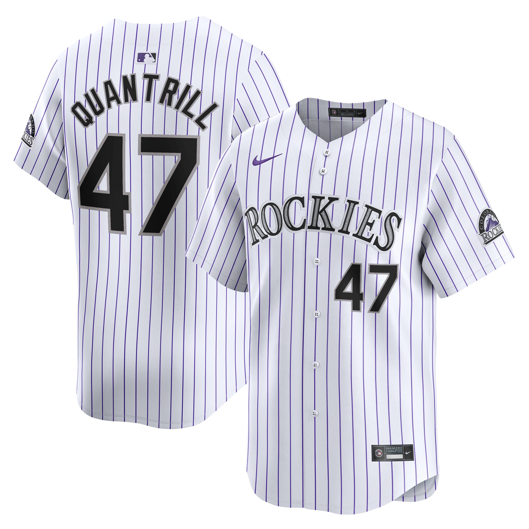 Cal Quantrill Colorado Rockies  Home Limited Player Jersey - White