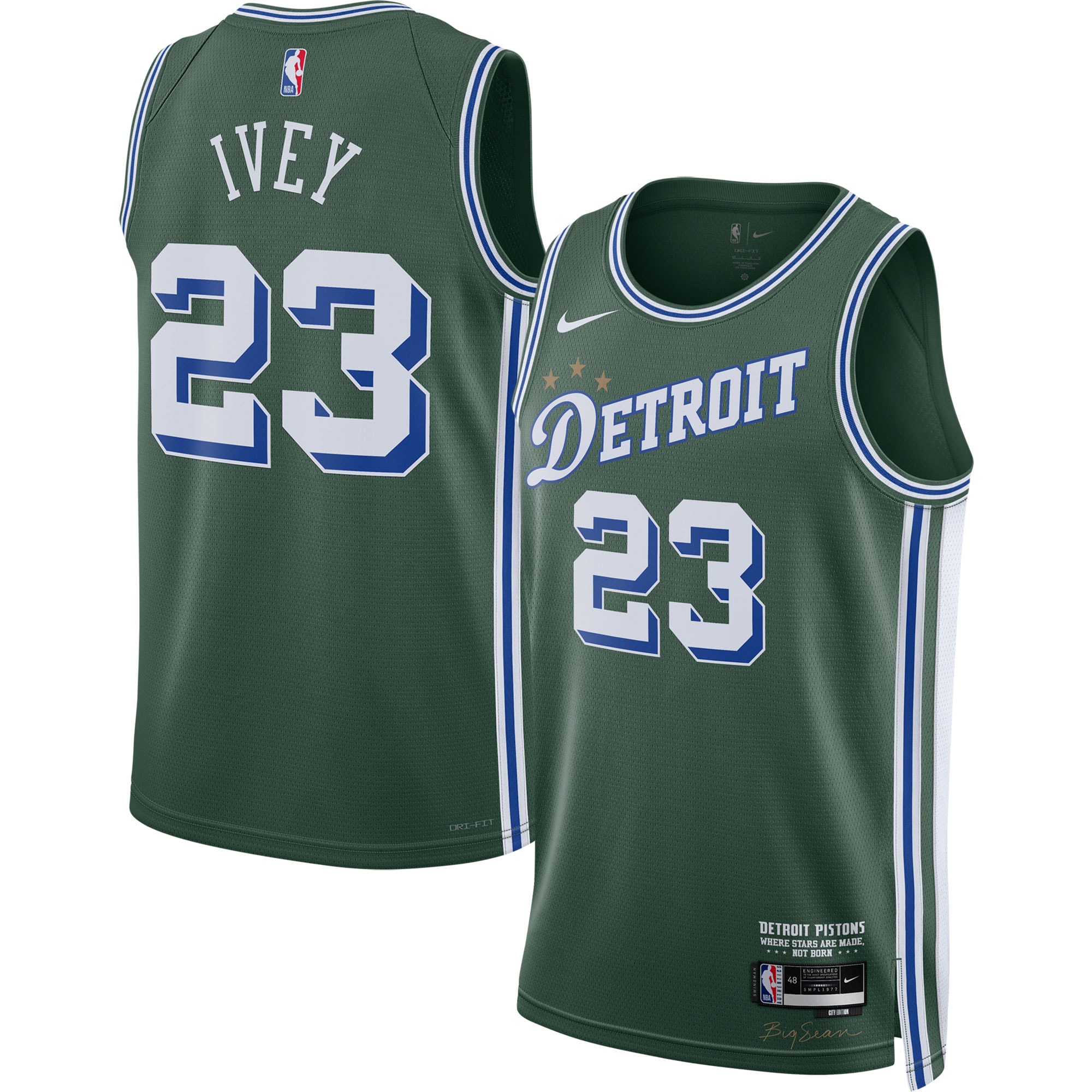 Jaden Ivey Detroit Pistons  2022\/23 Swingman Jersey - City Edition - Green