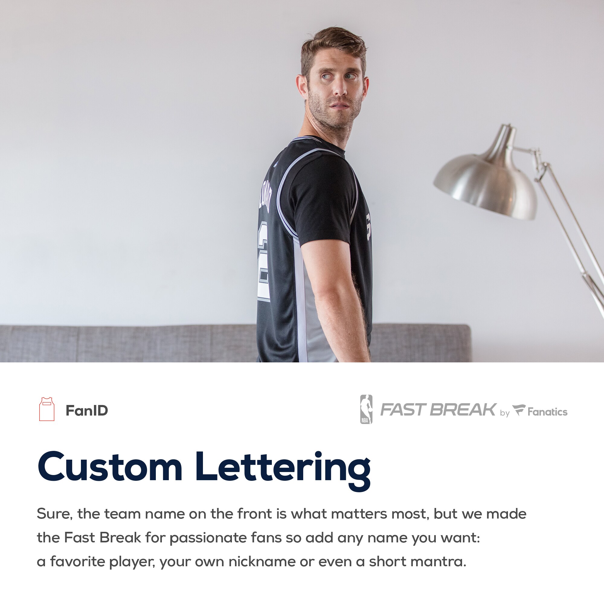 San Antonio Spurs Fanatics Fast Break Custom Replica Jersey Black - Icon Edition