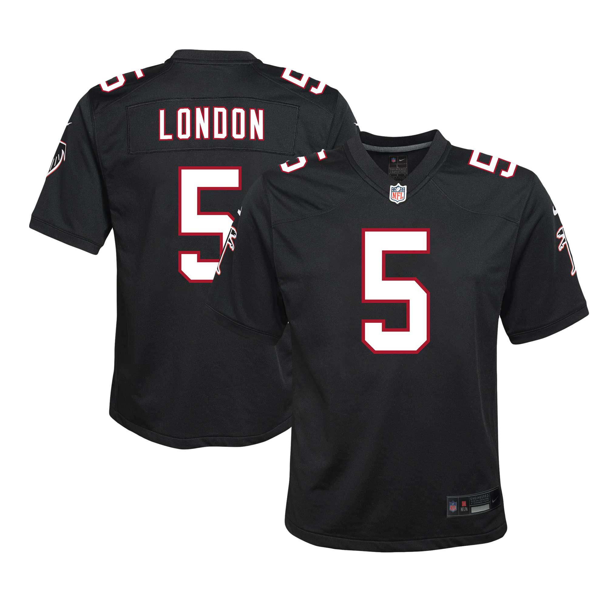 Drake London Atlanta Falcons  Youth Game Jersey - Black