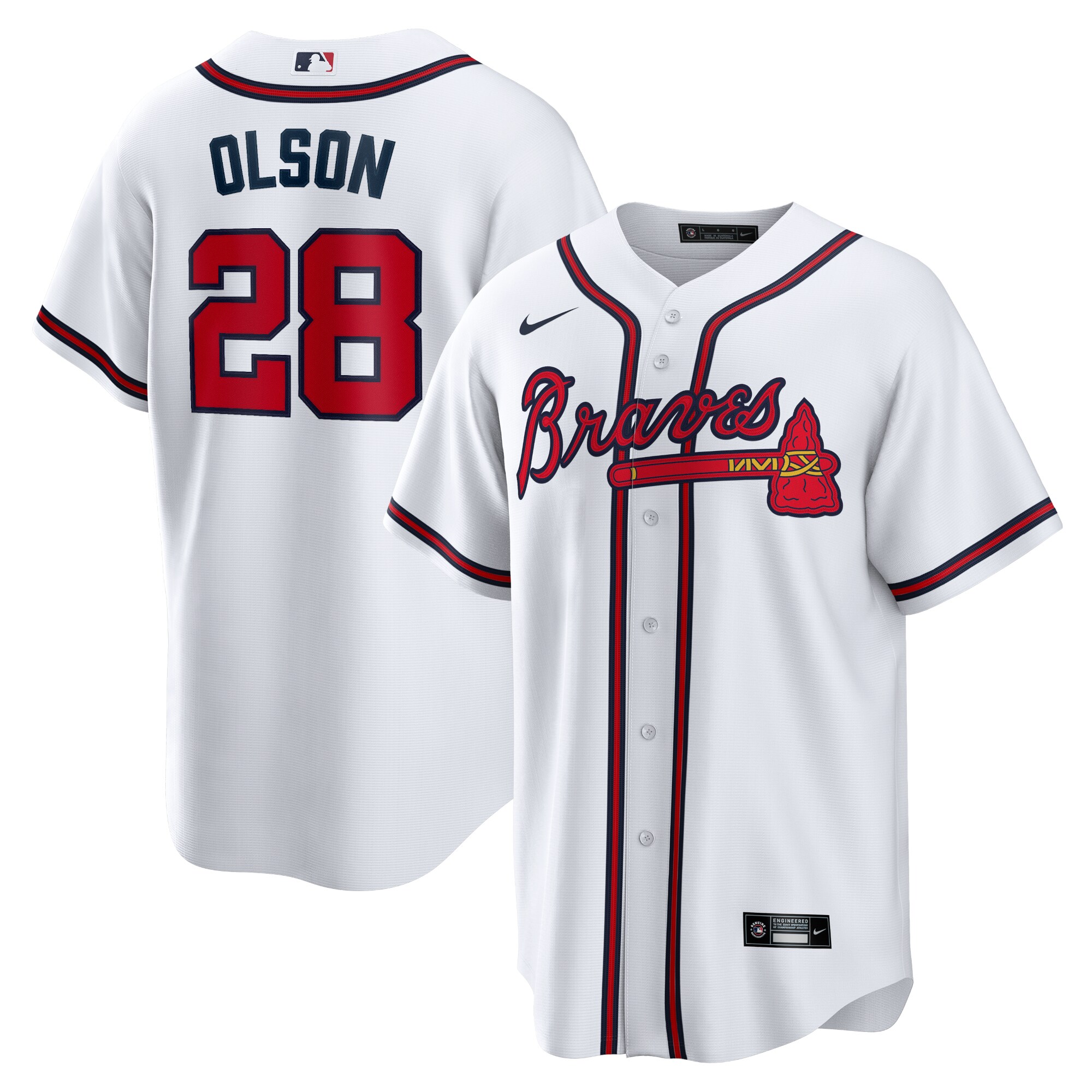 Matt Olson Atlanta Braves  Home Replica Player Jersey - White