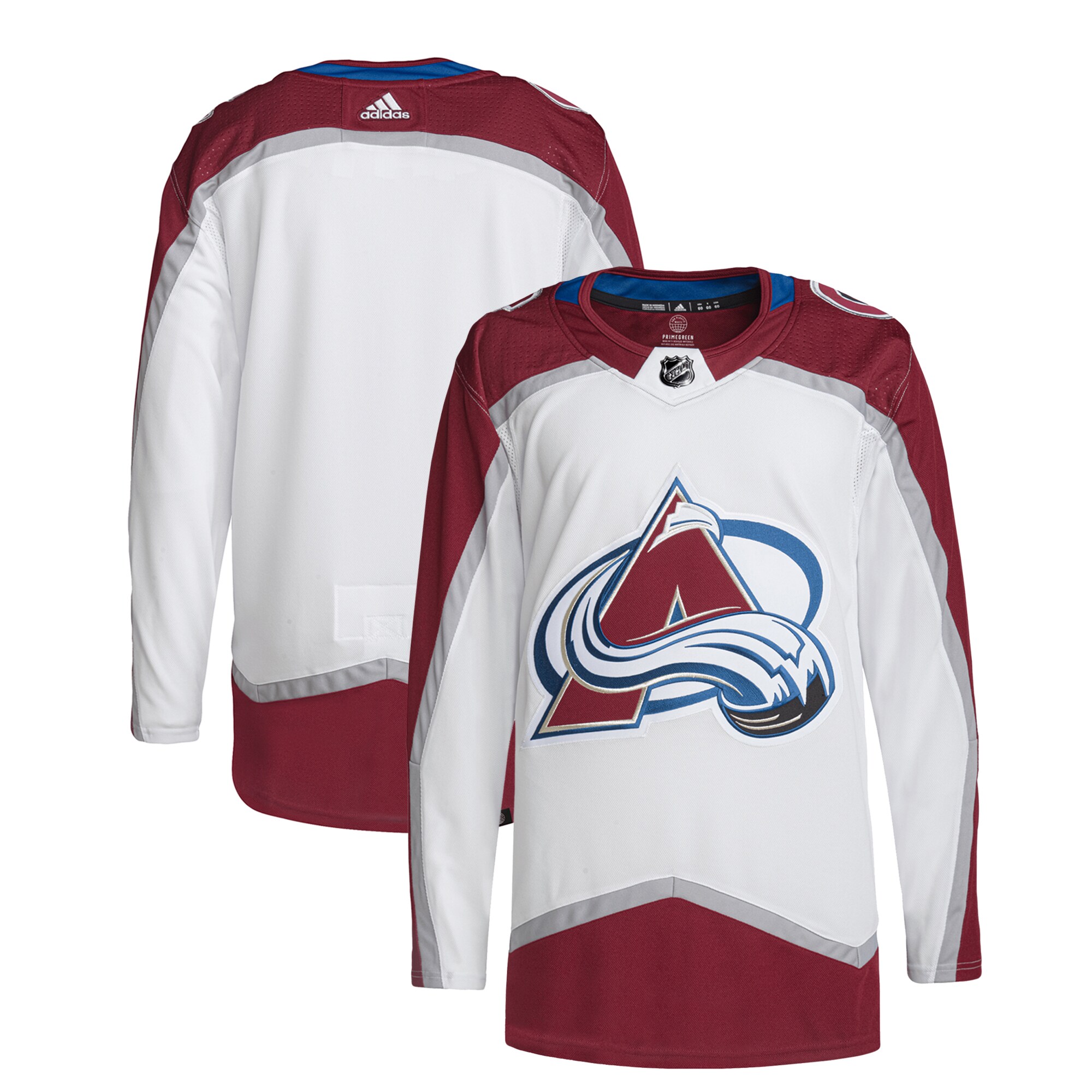 Colorado Avalanche adidas Away Primegreen Authentic Jersey\u00c2\u00a0\u00e2\u20ac\u201c White