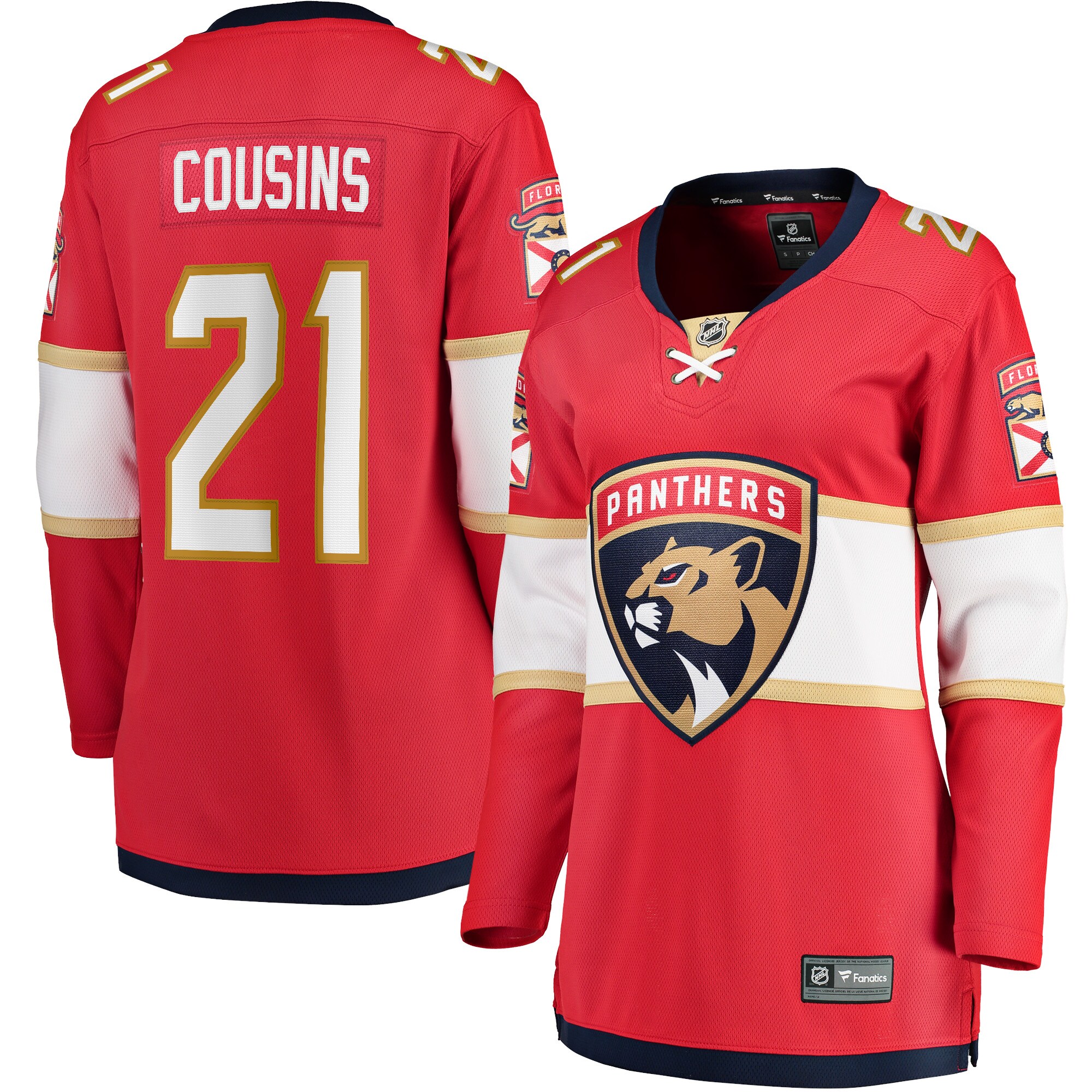 Nick Cousins Florida Panthers Fanatics Women's Home Breakaway Player Jersey - Red