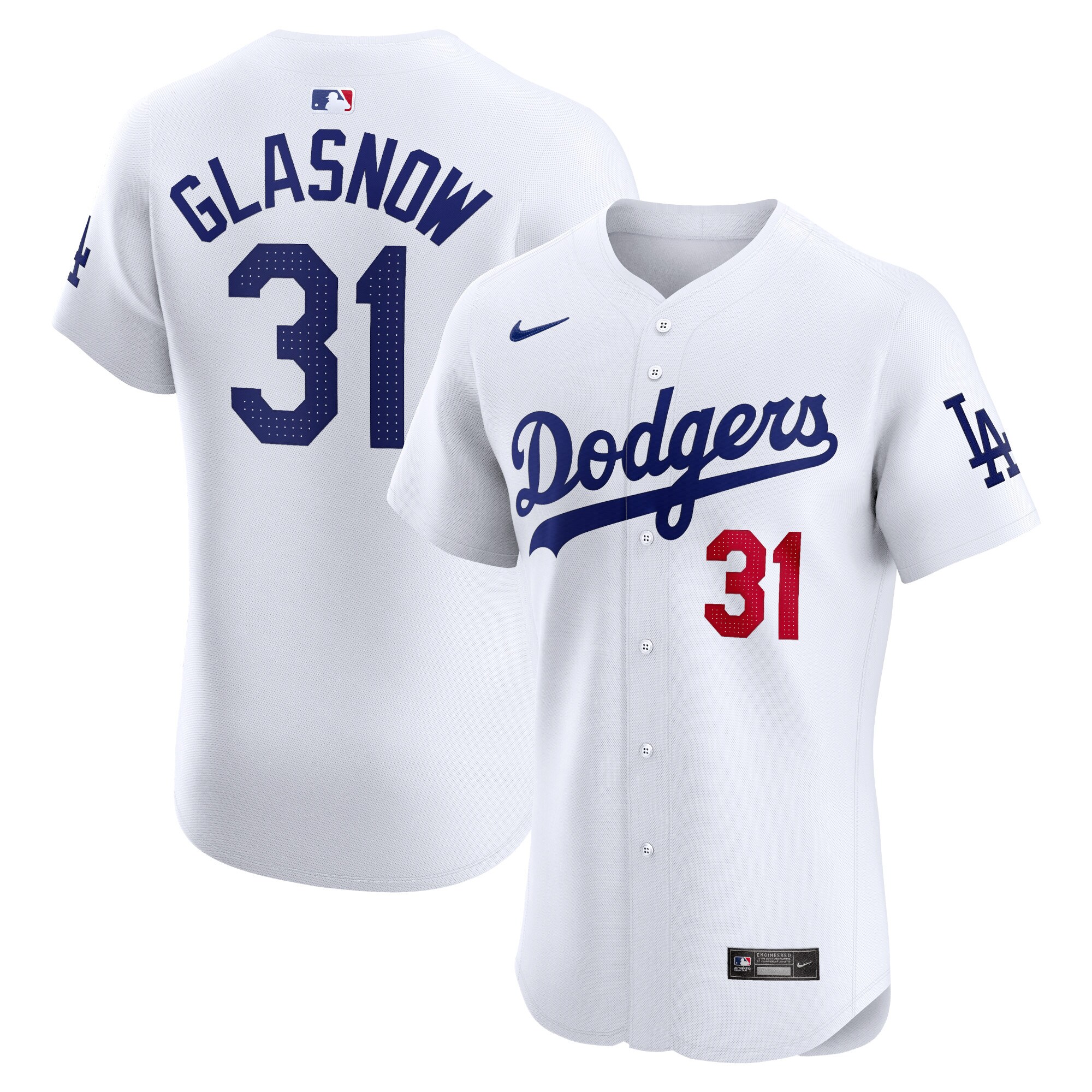 Tyler Glasnow Los Angeles Dodgers  Home Elite Player Jersey - White