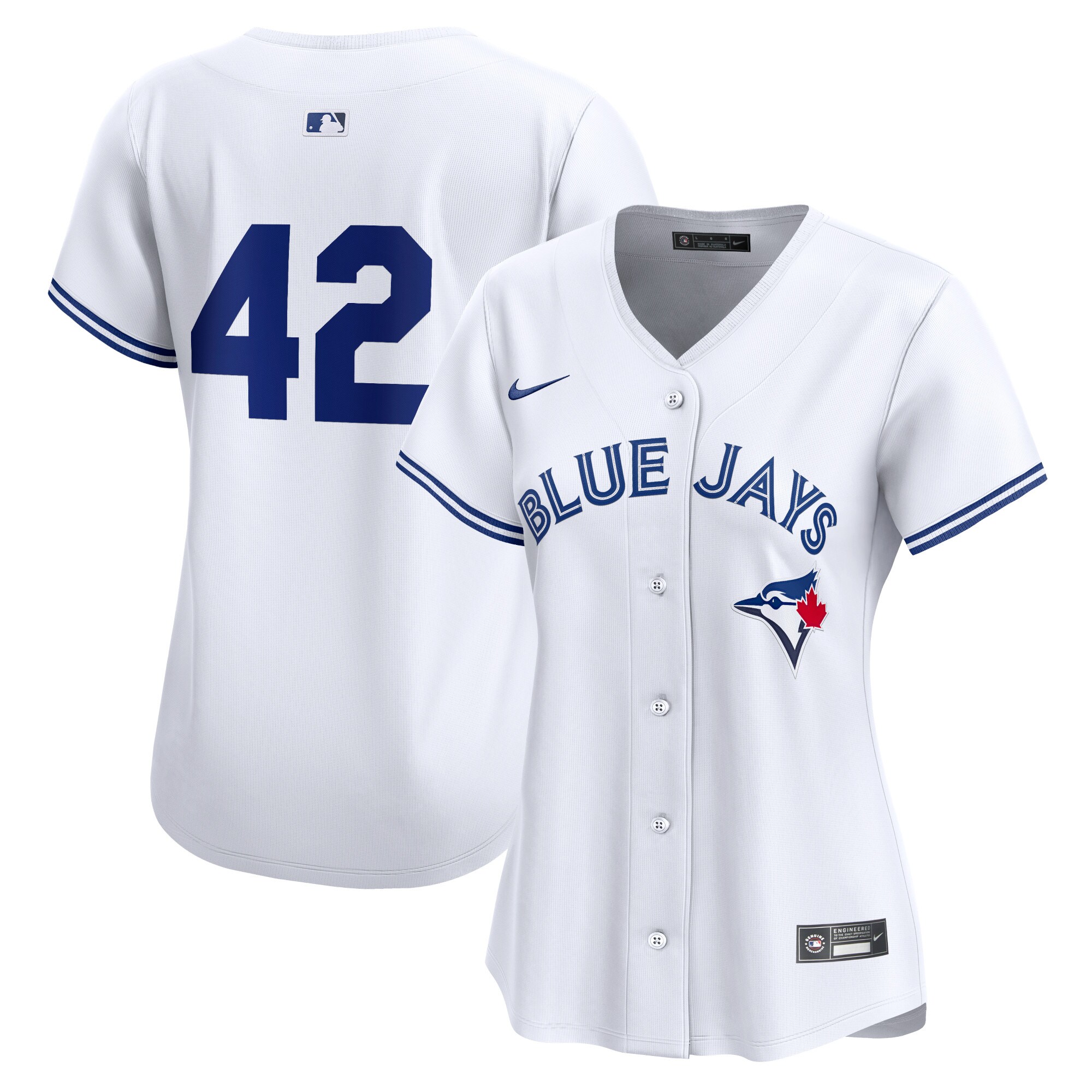 Toronto Blue Jays  Women's 2024 Jackie Robinson Day Home Limited Jersey\u00c2\u00a0\u00e2\u20ac\u201c White