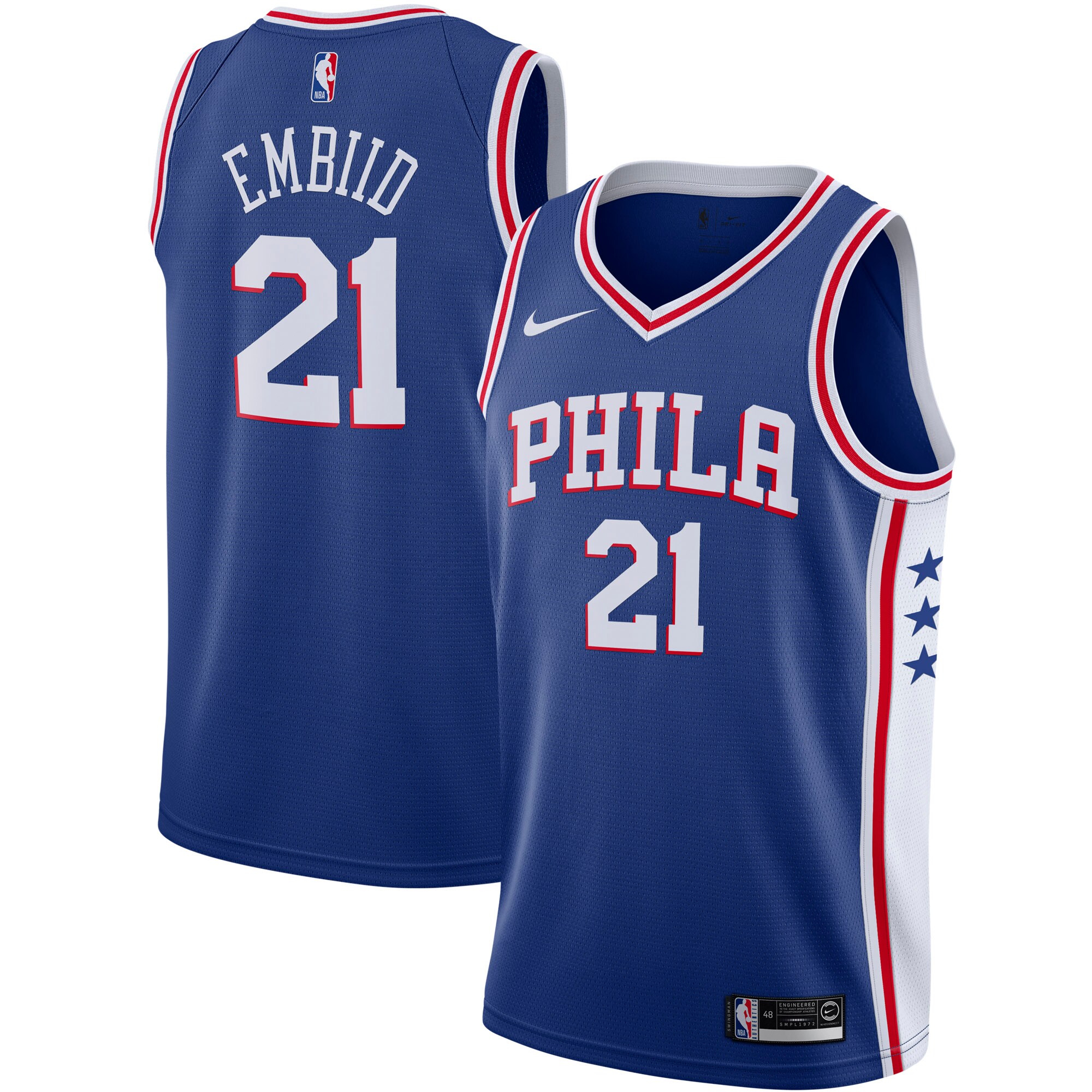 Joel Embiid Philadelphia 76ers  2019\/2020 Swingman Jersey - Icon Edition - Royal