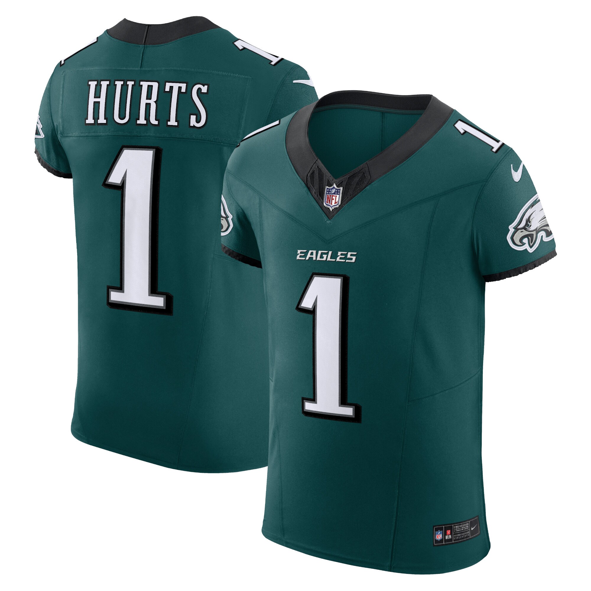 Jalen Hurts Philadelphia Eagles  Alternate Vapor F.U.S.E. Elite Jersey - Midnight Green