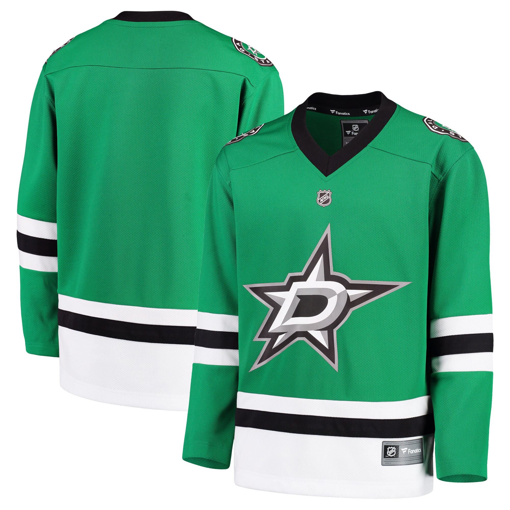 Dallas Stars Fanatics Youth Home Replica Blank Jersey - Green