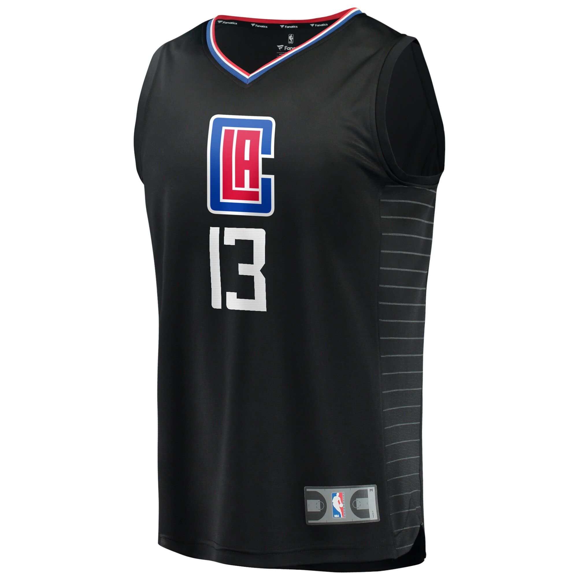 Paul George LA Clippers Fanatics Youth 2020\/21 Fast Break Player Jersey - Black - Statement Edition