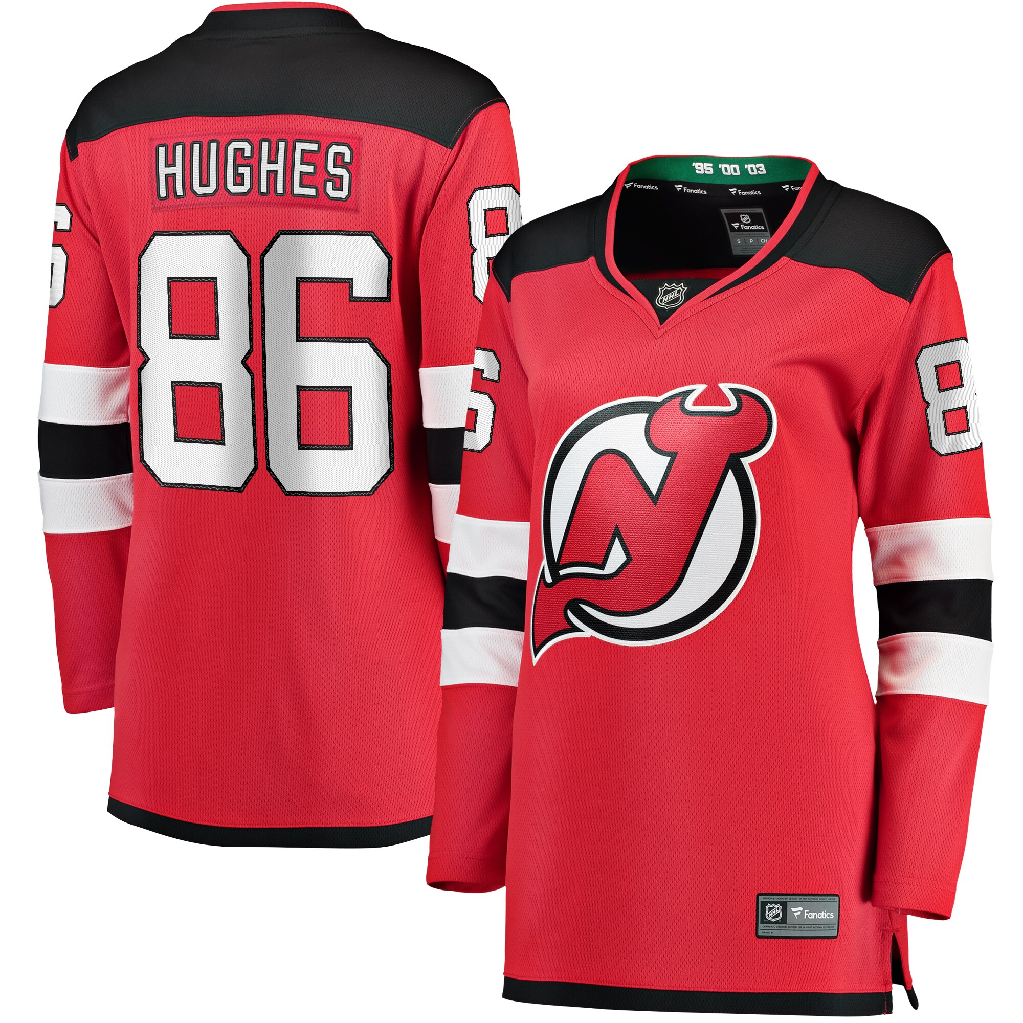 Jack Hughes New Jersey Devils Fanatics Women's Home Breakaway Jersey - Red