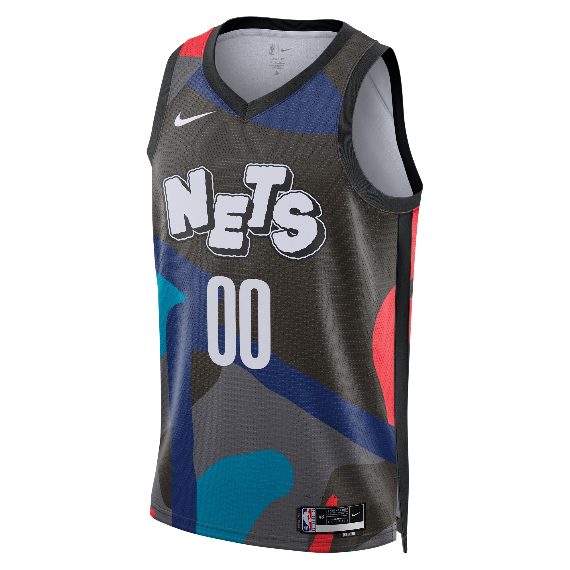 Brooklyn Nets  Unisex 2023\/24 Custom Swingman Jersey - Black - City Edition