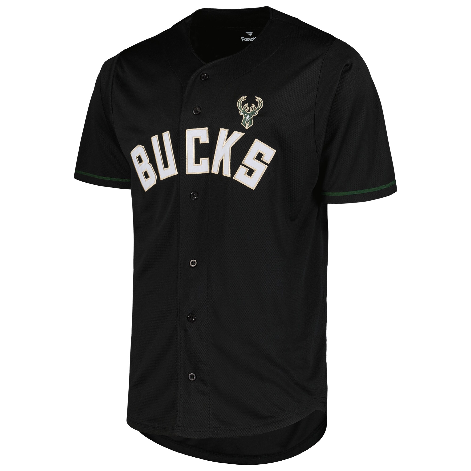 Milwaukee Bucks Fanatics Pop Baseball Jersey - Black