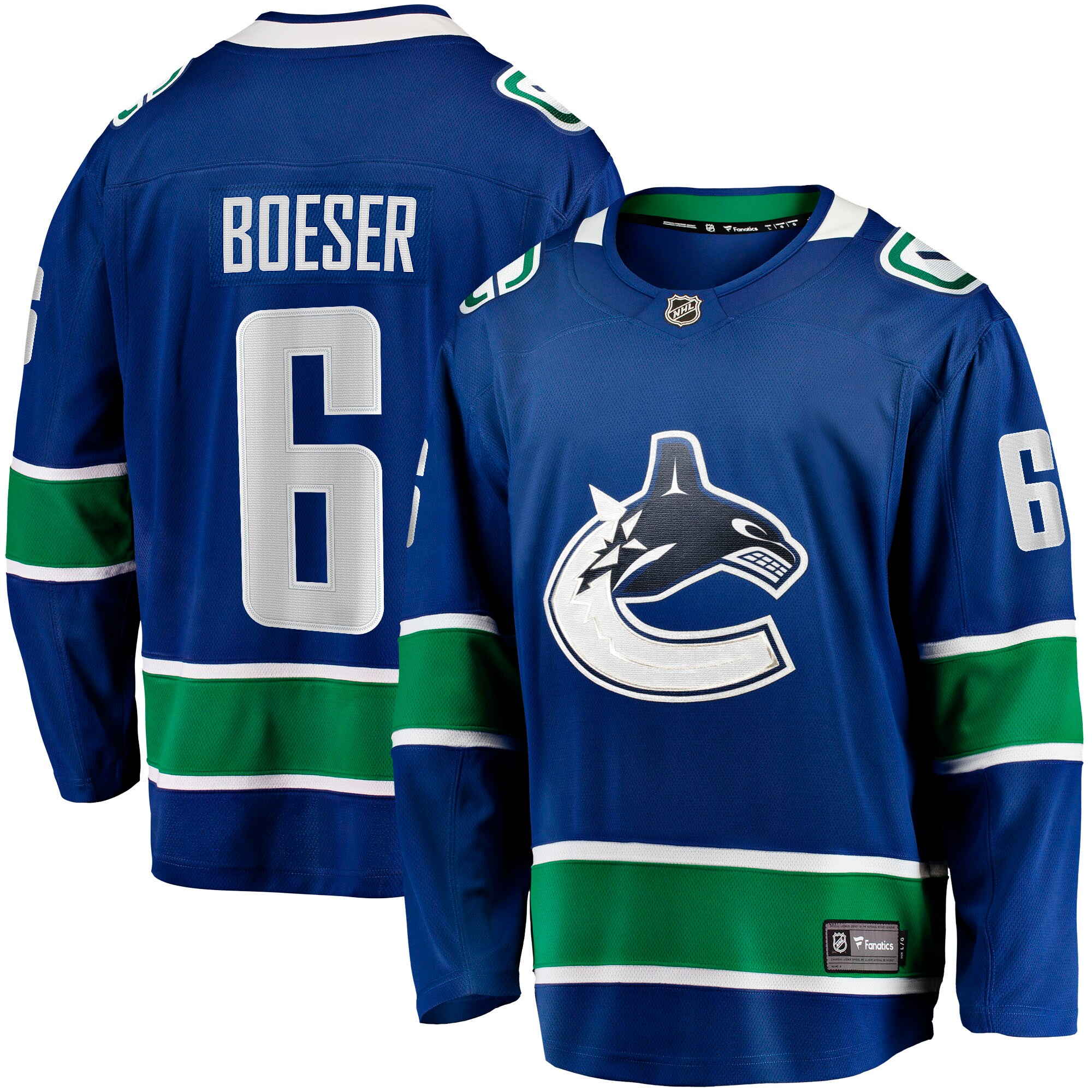 Brock Boeser Vancouver Canucks Fanatics Home Breakaway Jersey - Blue