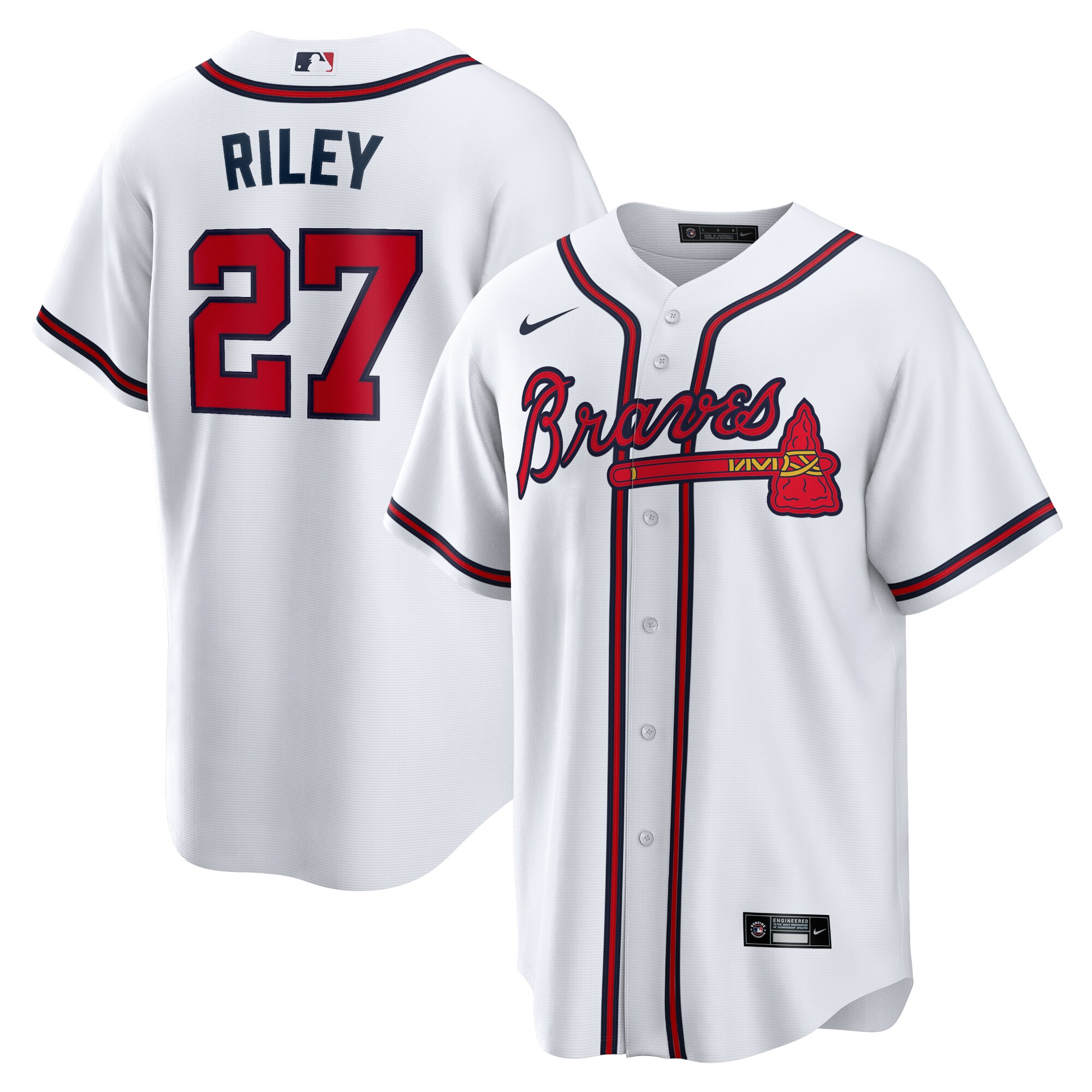 Austin Riley Atlanta Braves  Home Replica Player Jersey - White
