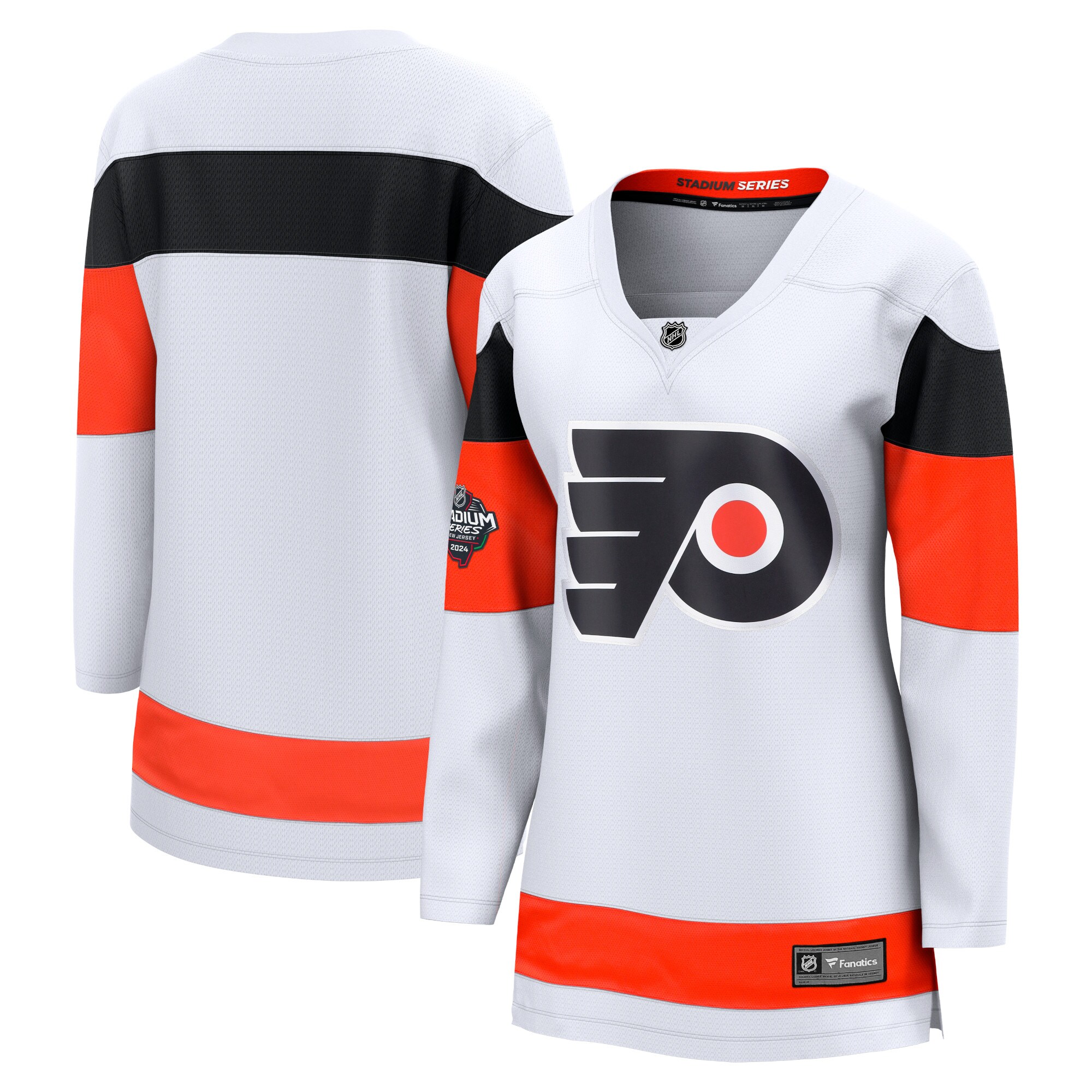 Philadelphia Flyers Fanatics Women's 2024 NHL Stadium Series Breakaway Jersey\u00c2\u00a0\u00e2\u20ac\u201c White