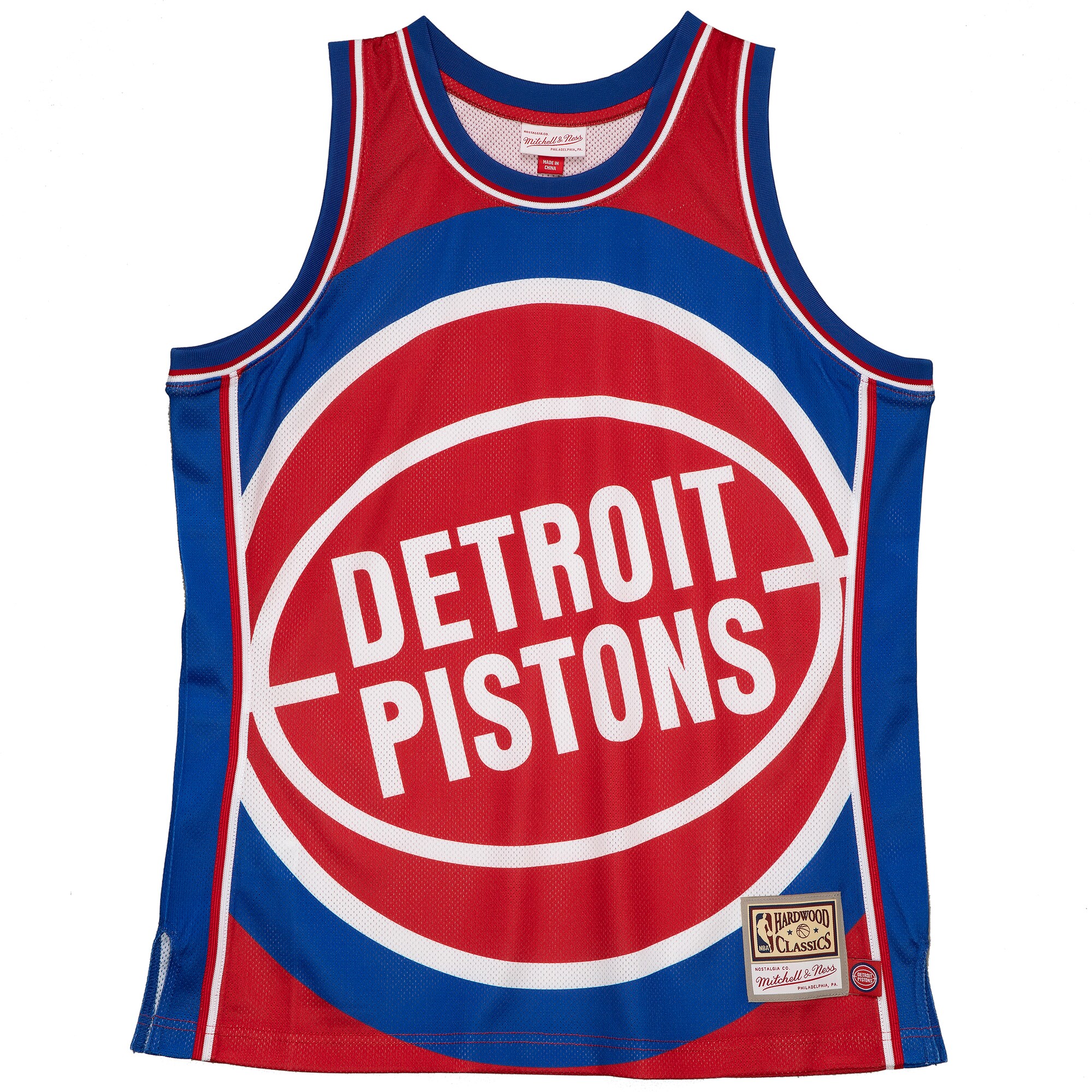Detroit Pistons Mitchell & Ness Hardwood Classics Blown Out Fashion Jersey - Red