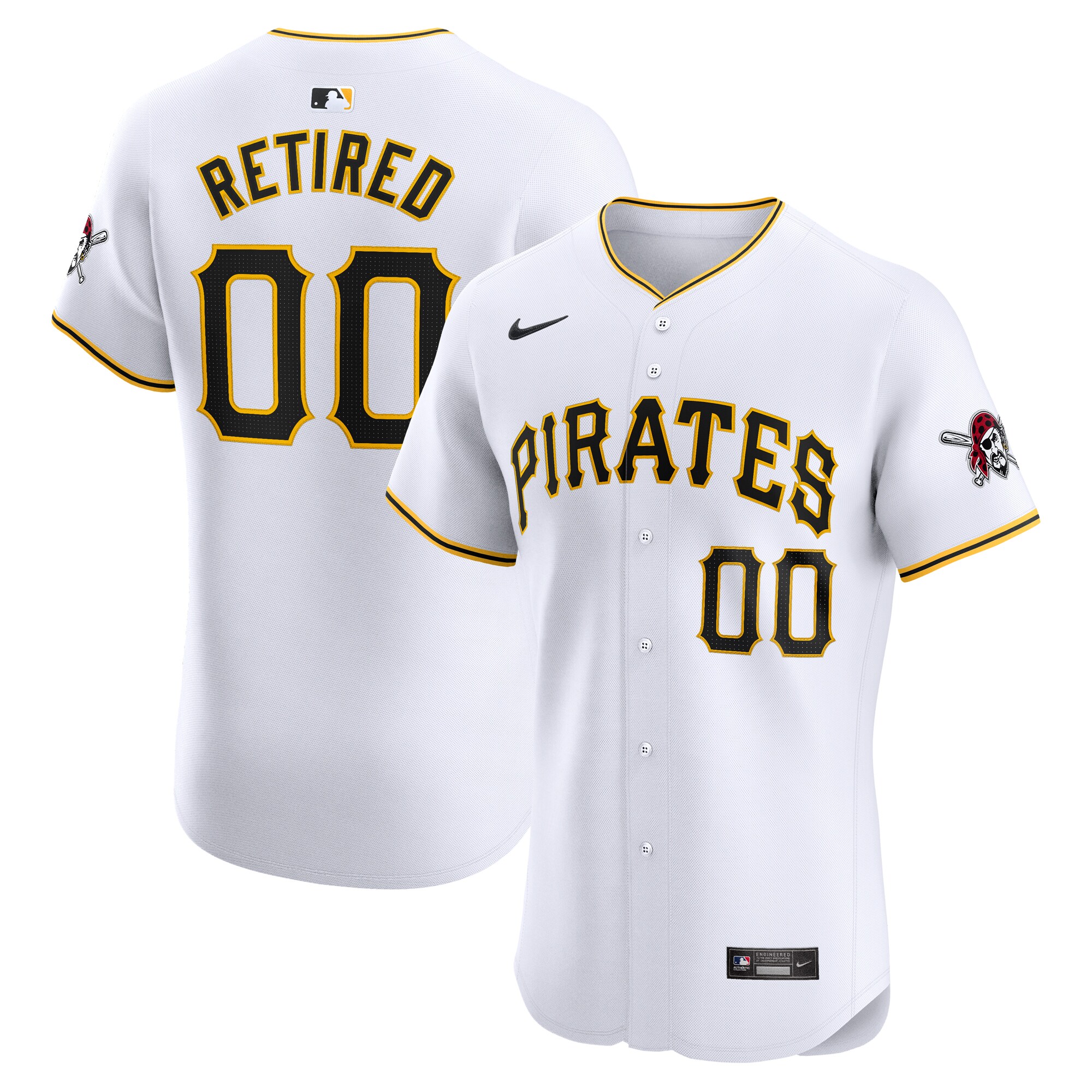 Pittsburgh Pirates  Home Elite Pick-A-Player Retired Roster Jersey - White