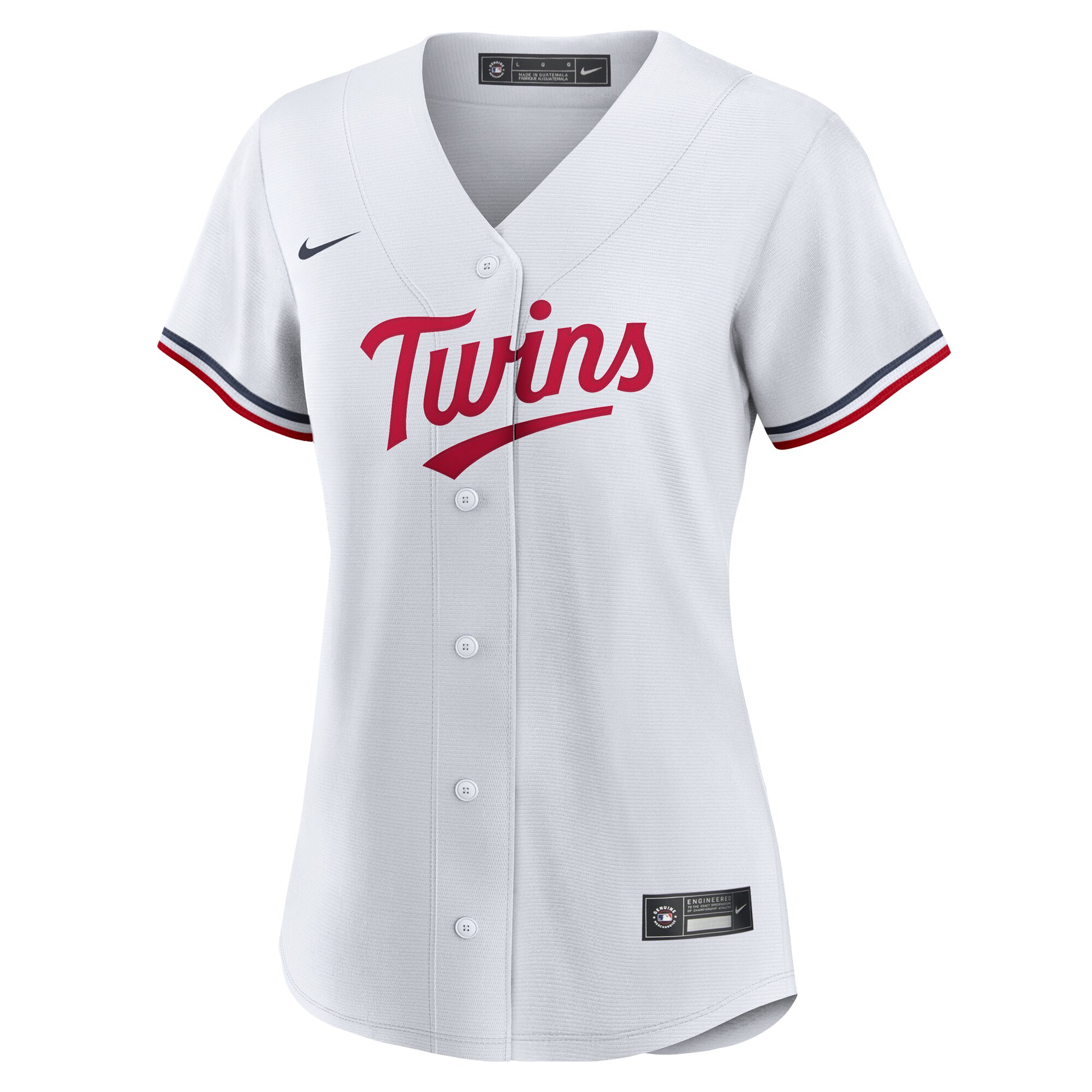 Minnesota Twins  Women's Home Replica Custom Jersey - White