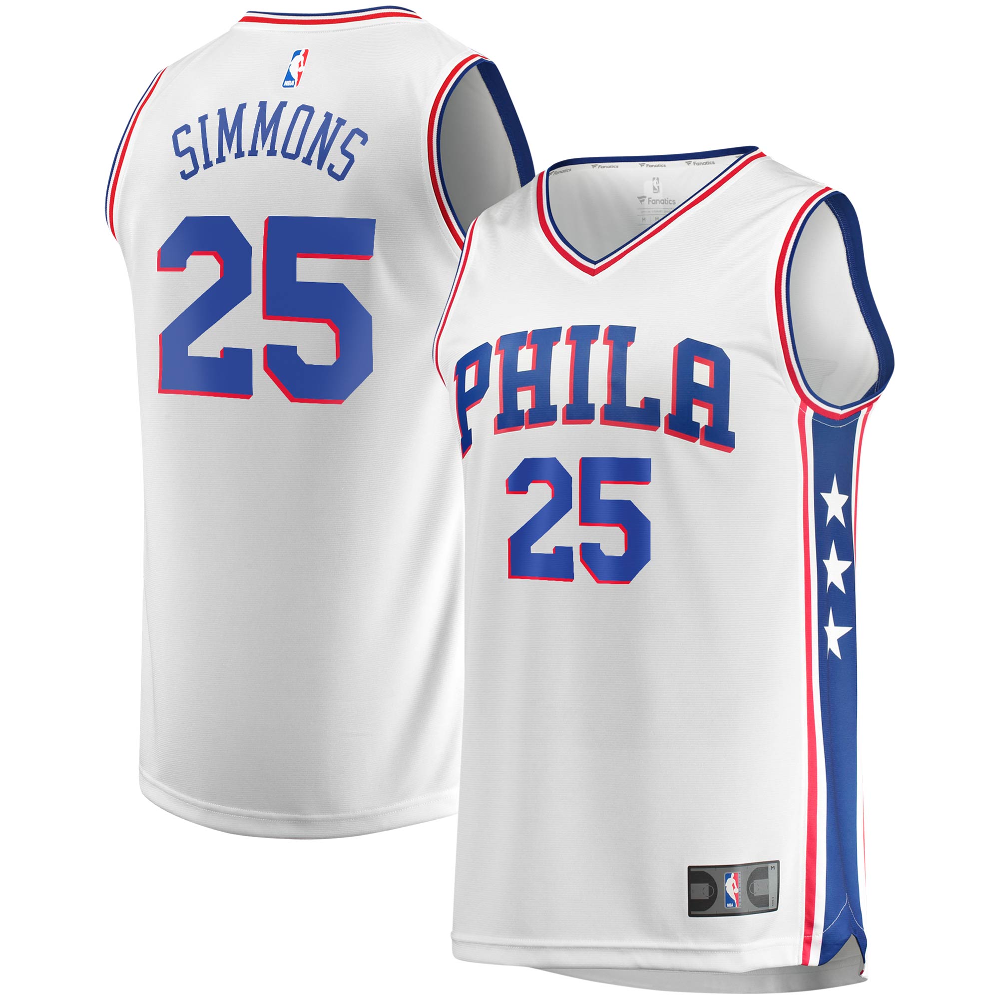 Ben Simmons Philadelphia 76ers Fanatics Youth Fast Break Replica Player Jersey - Association Edition - White