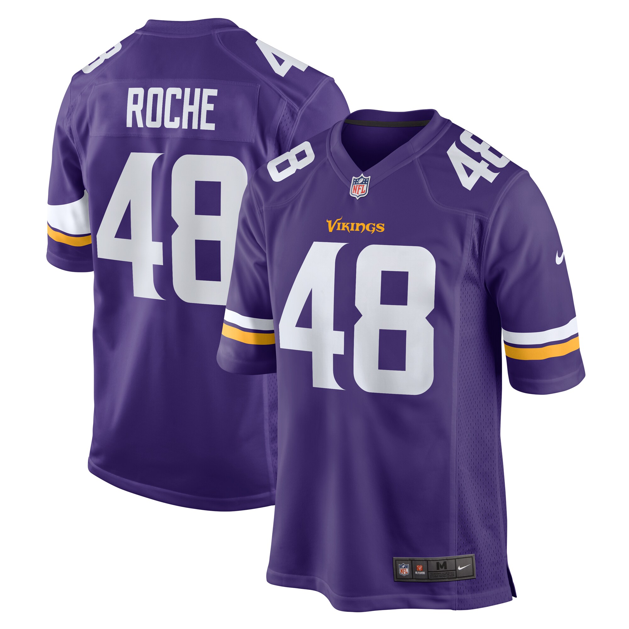 Quincy Roche Minnesota Vikings  Team Game Jersey -  Purple
