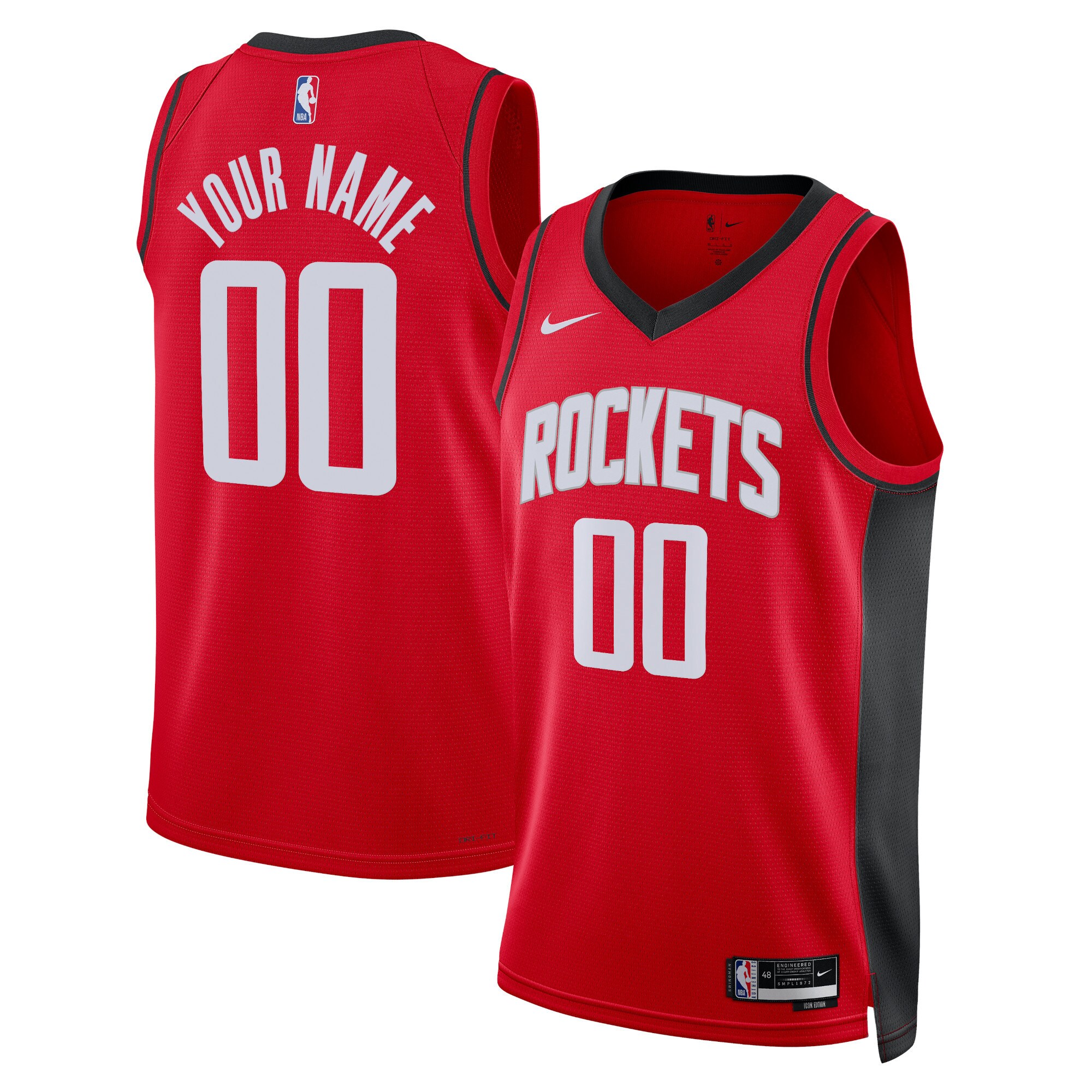 Houston Rockets  Unisex Swingman Custom Jersey Red - Icon Edition