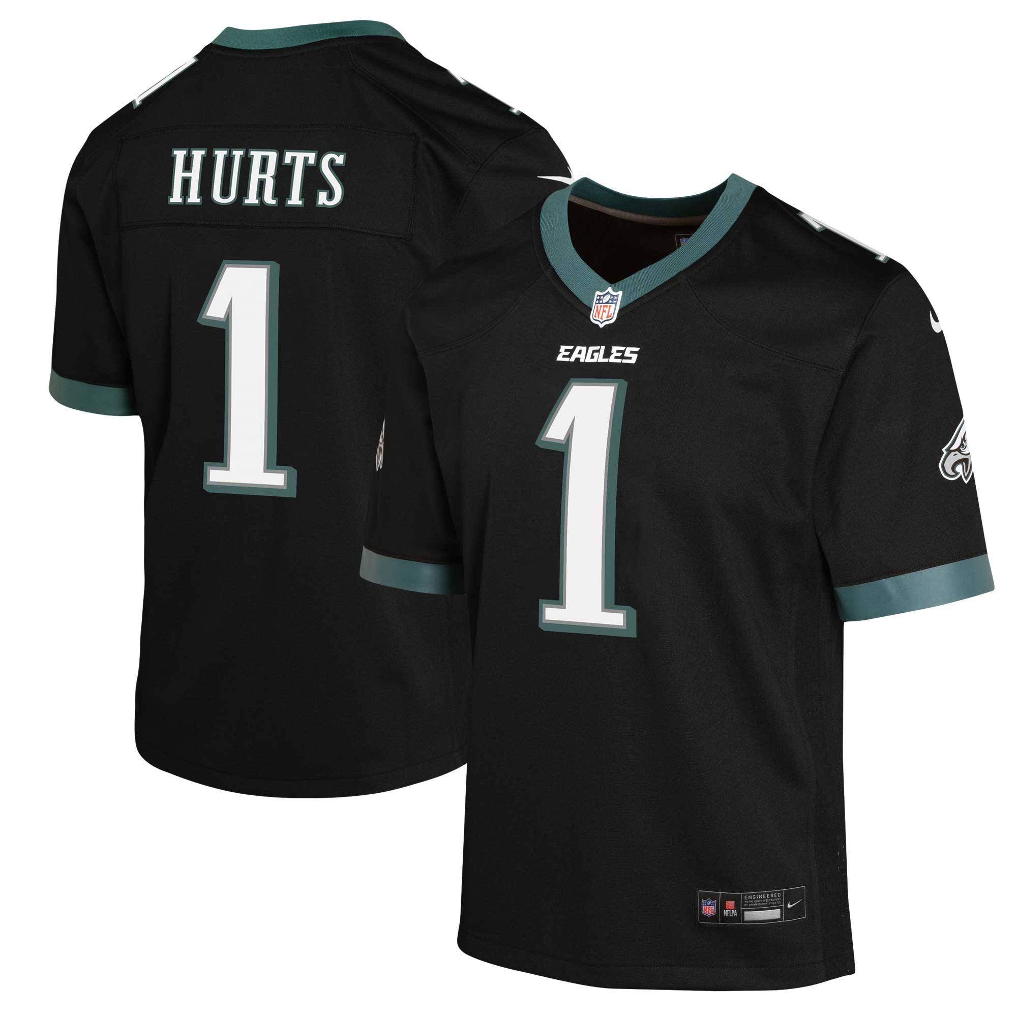 Jalen Hurts Philadelphia Eagles  Youth Game Jersey - Black