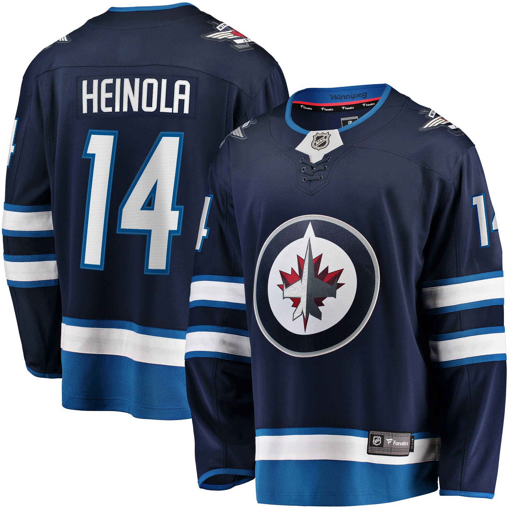 Ville Heinola Winnipeg Jets Fanatics Home Breakaway Player Jersey - Navy