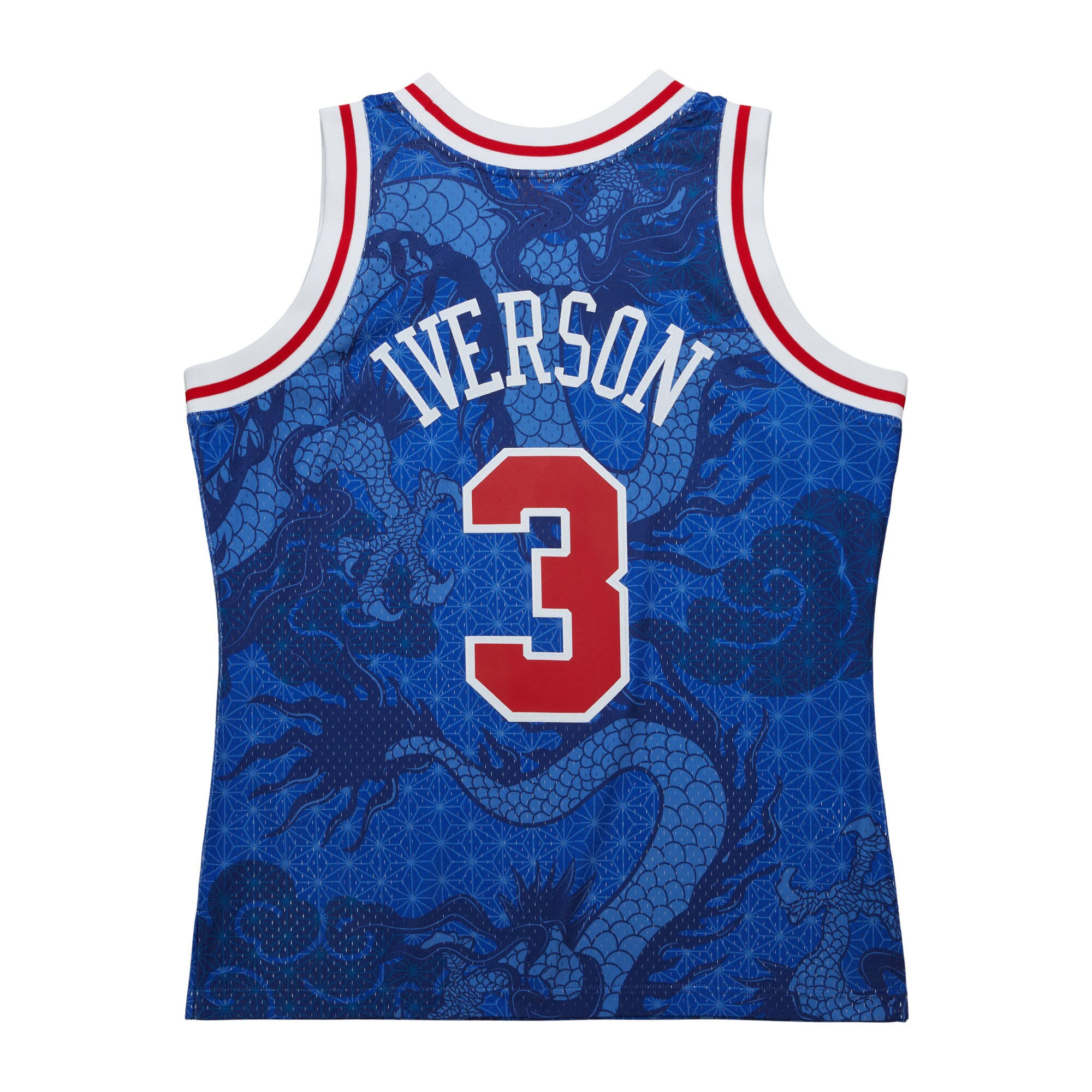 Allen Iverson Philadelphia 76ers Mitchell & Ness 1996\/97 Hardwood Classics Asian Heritage 6.0 Swingman Throwback Player Jersey - Royal