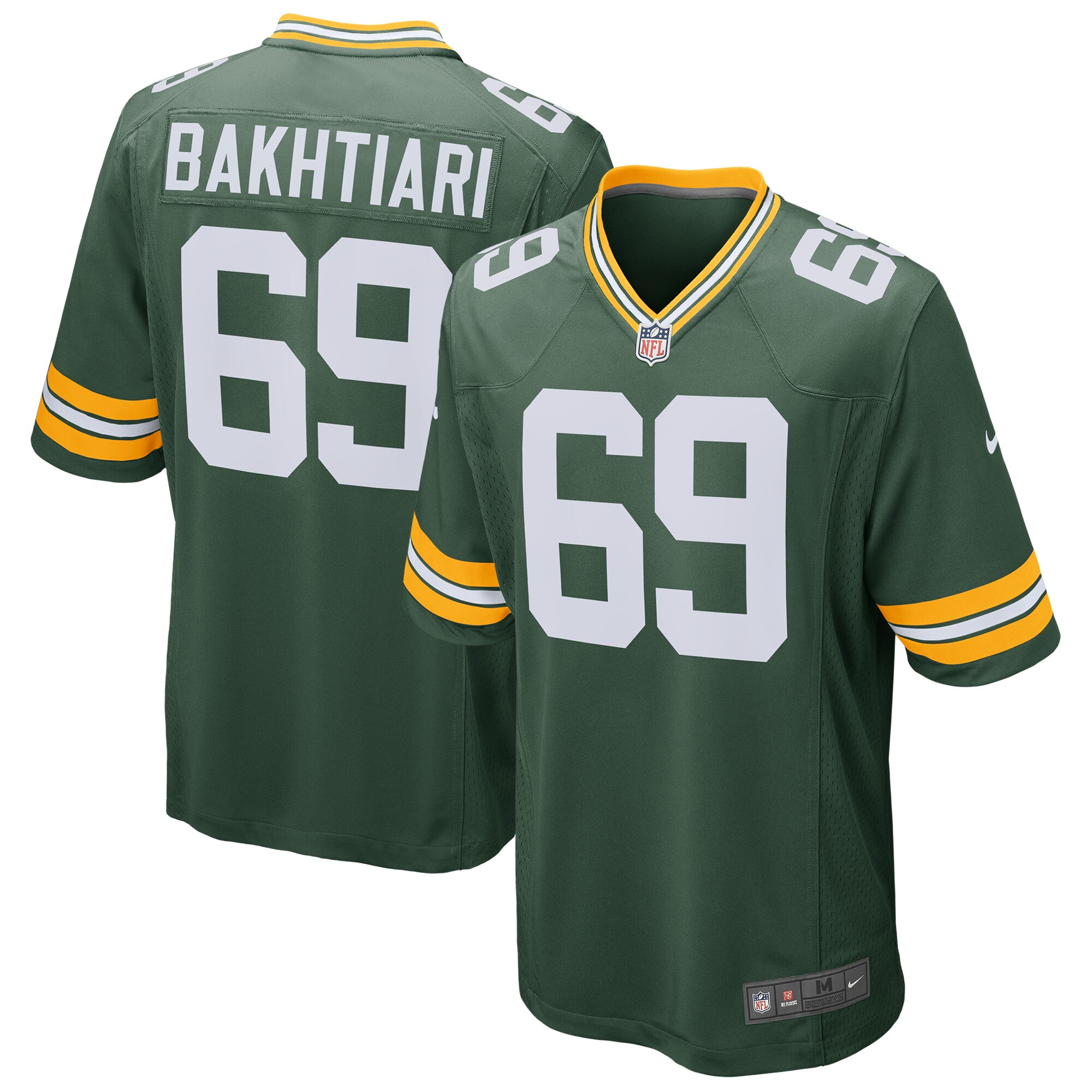 David Bakhtiari Green Bay Packers  Game Player Jersey - Green