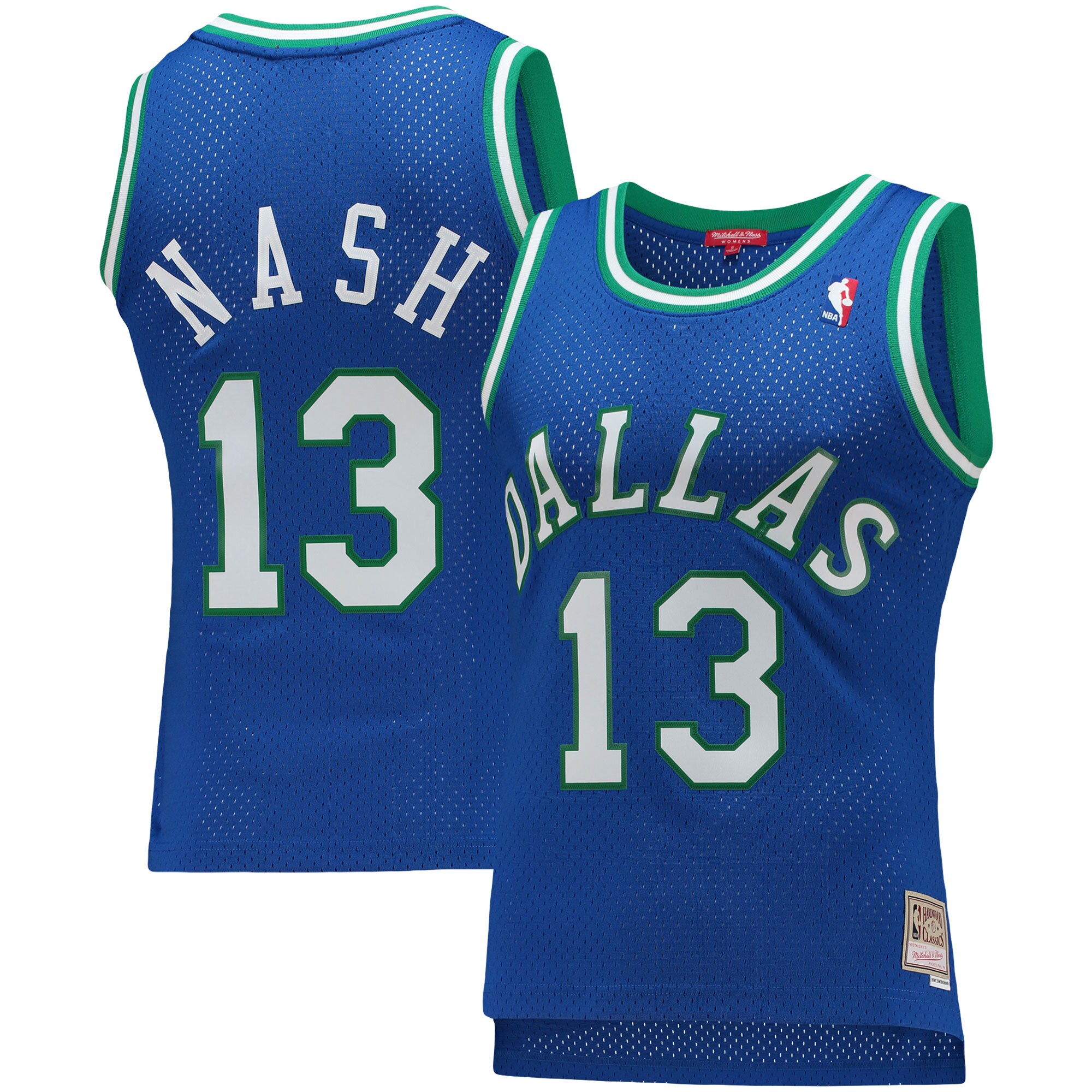 Steve Nash Dallas Mavericks Mitchell & Ness Women's 1998\/99 Hardwood Classics Swingman Jersey - Blue