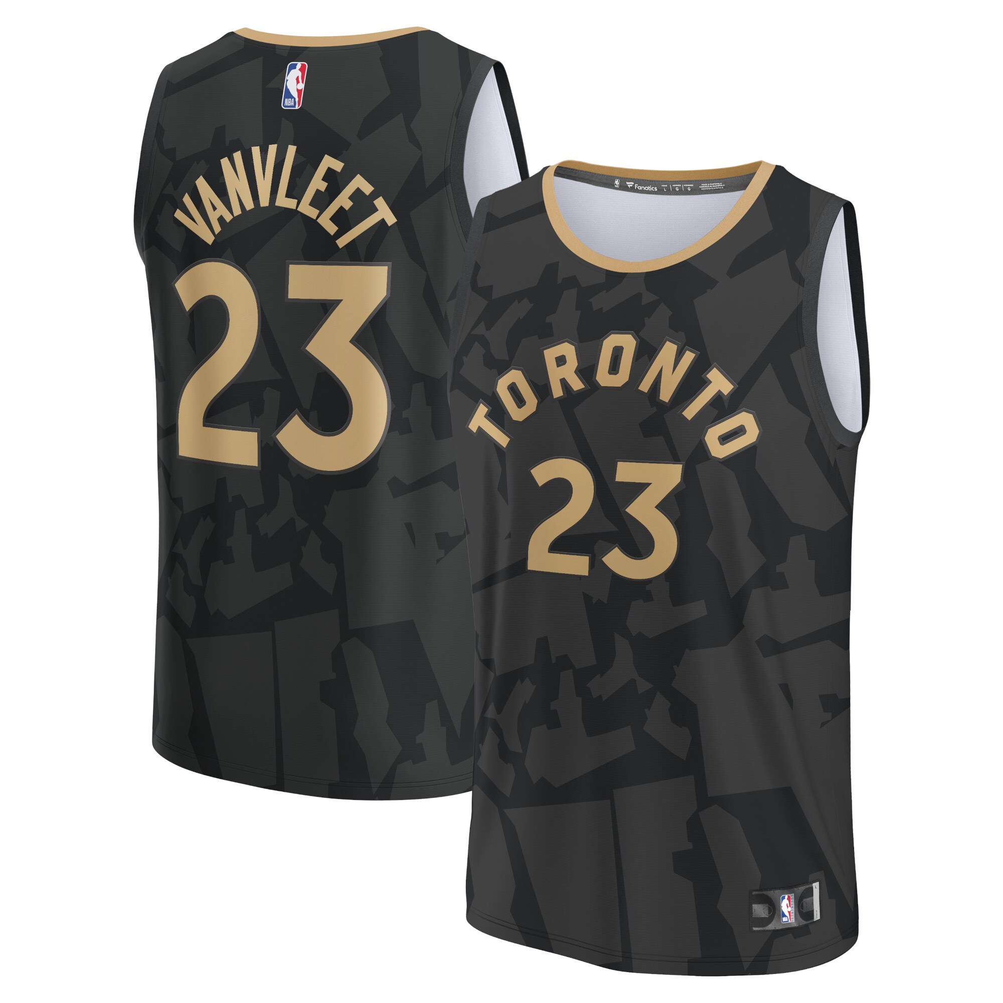 Fred VanVleet Toronto Raptors Fanatics Youth Fastbreak Jersey - City Edition - Black